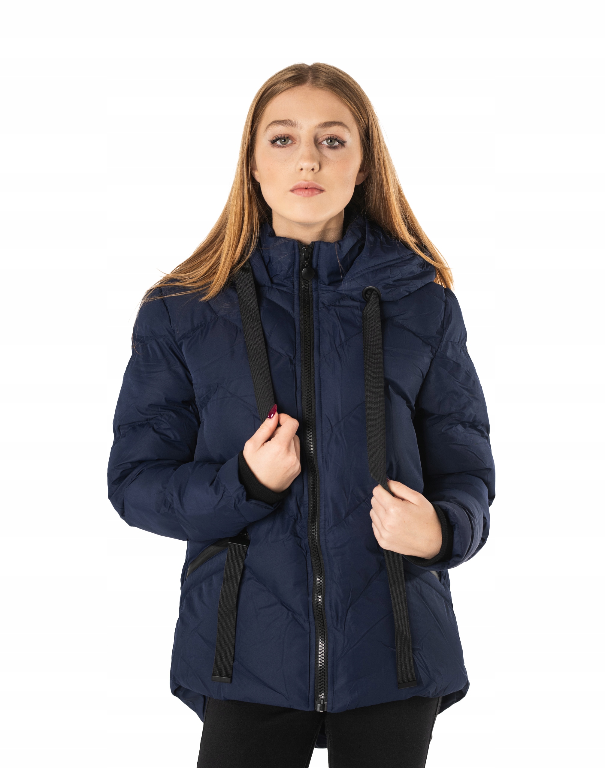 Teplá dámská zateplená bunda na zimu 739-2, velikost L
