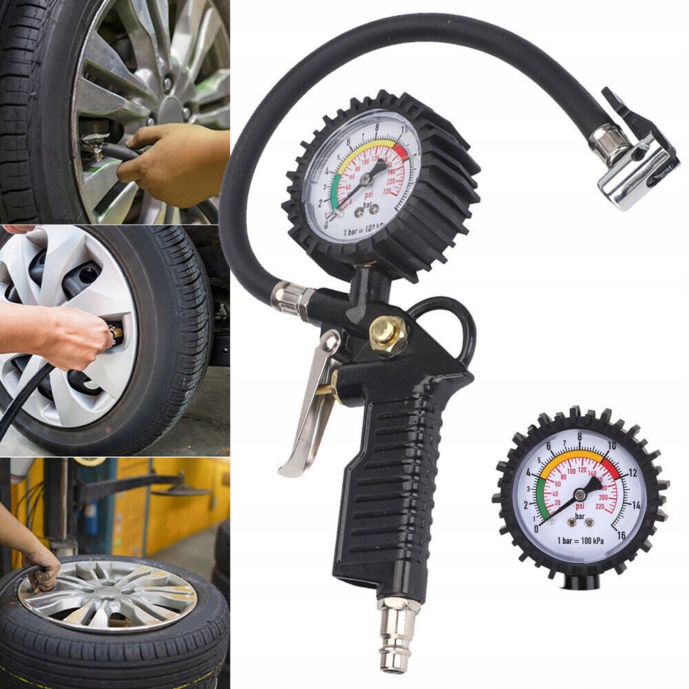 MIERNIK CIŚNIENIA POWIETRZA, MIERNIK CIŚNIENIA W OPONACH, 230 PSI MANOMETR