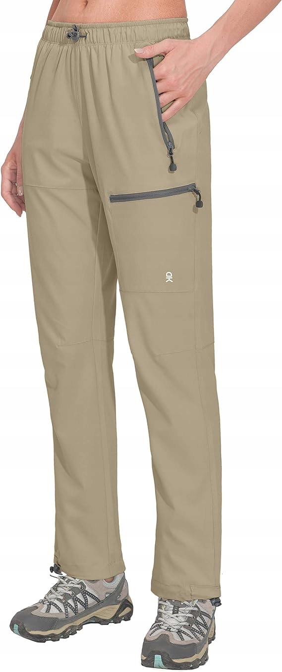 SPODNIE TREKKINGOWE DAMSKIE SZYBKOSCHNĄCE ULTRALEKKIE r.L