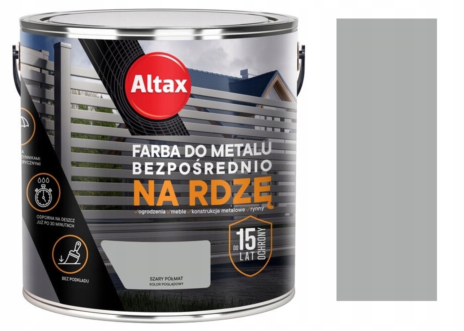 

Altax Farba Do Metalu Na Rdzę 2,5L Szary Półmat