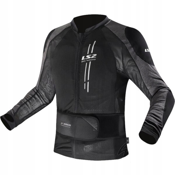 Pánska motocyklová bunda LS2 Chránič Tela LS2 X-armor Black Silver Xs-s