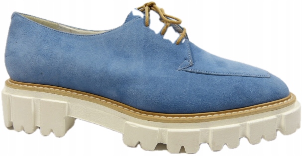 modré dámské polokožené oxfordky R.Polański 37