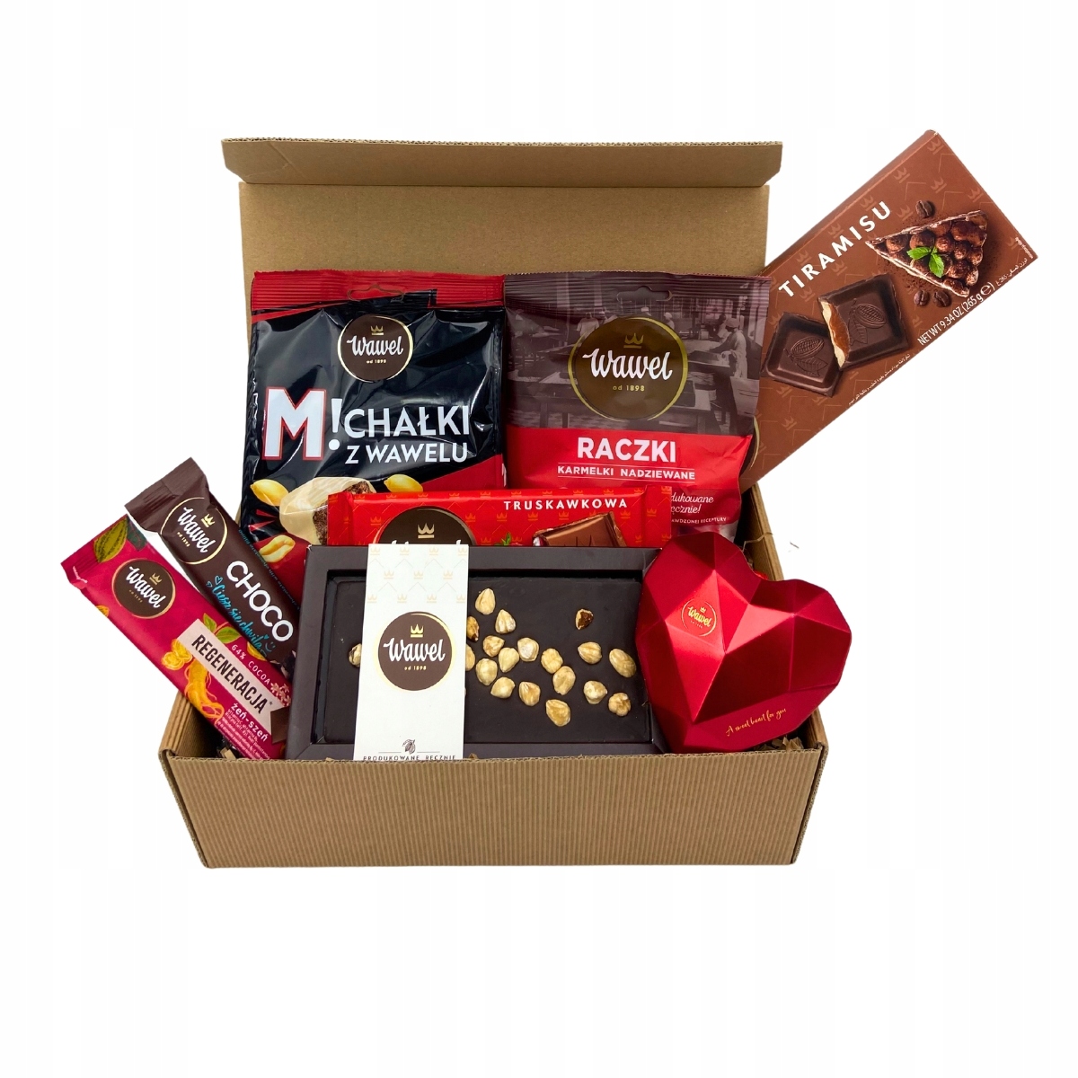 Zestaw Słodyczy Bombonierka Serce Cukierki Czekolada Czekoladki Wawel