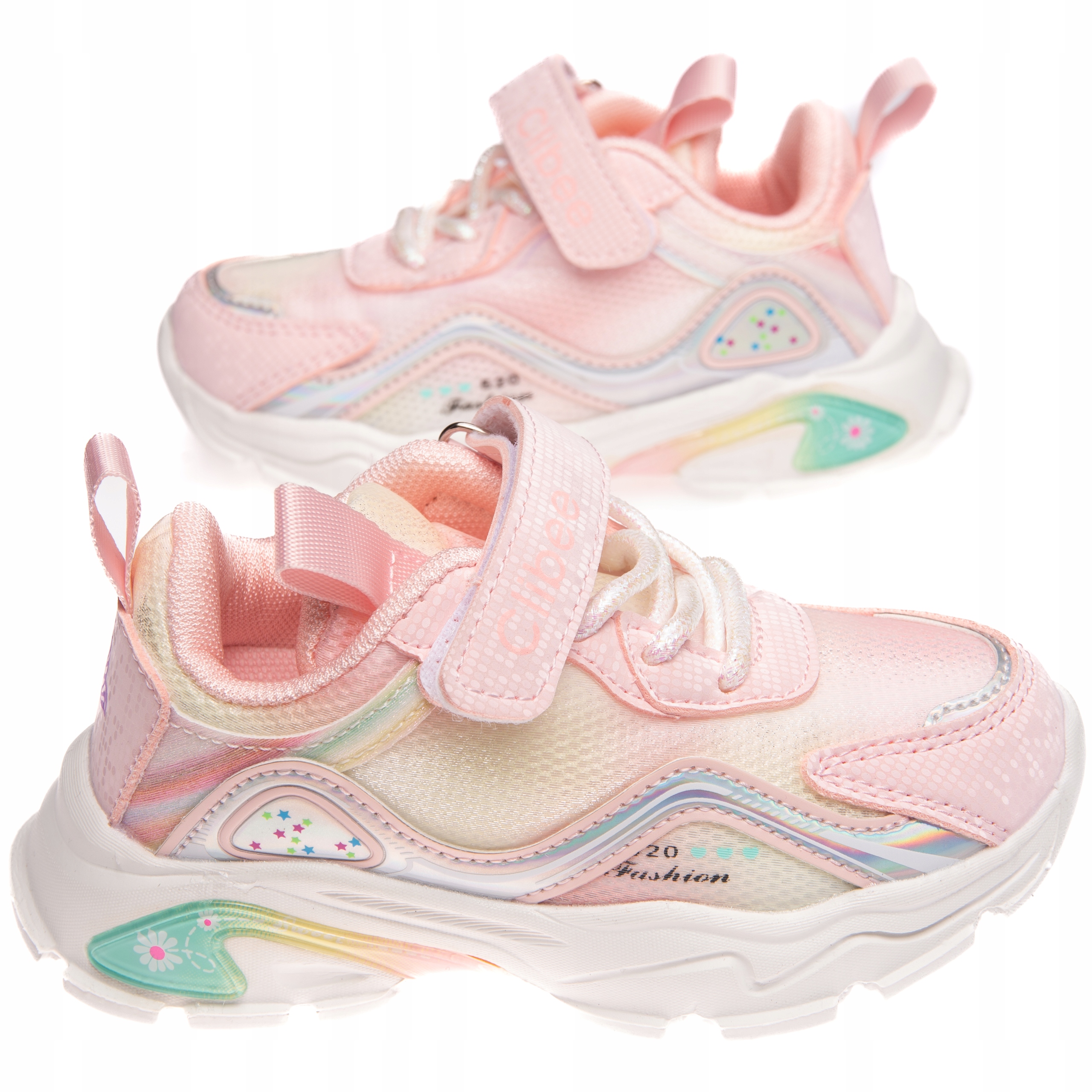 

Clibee Buty Sportowe Dziewczęce Różowe Profil 31