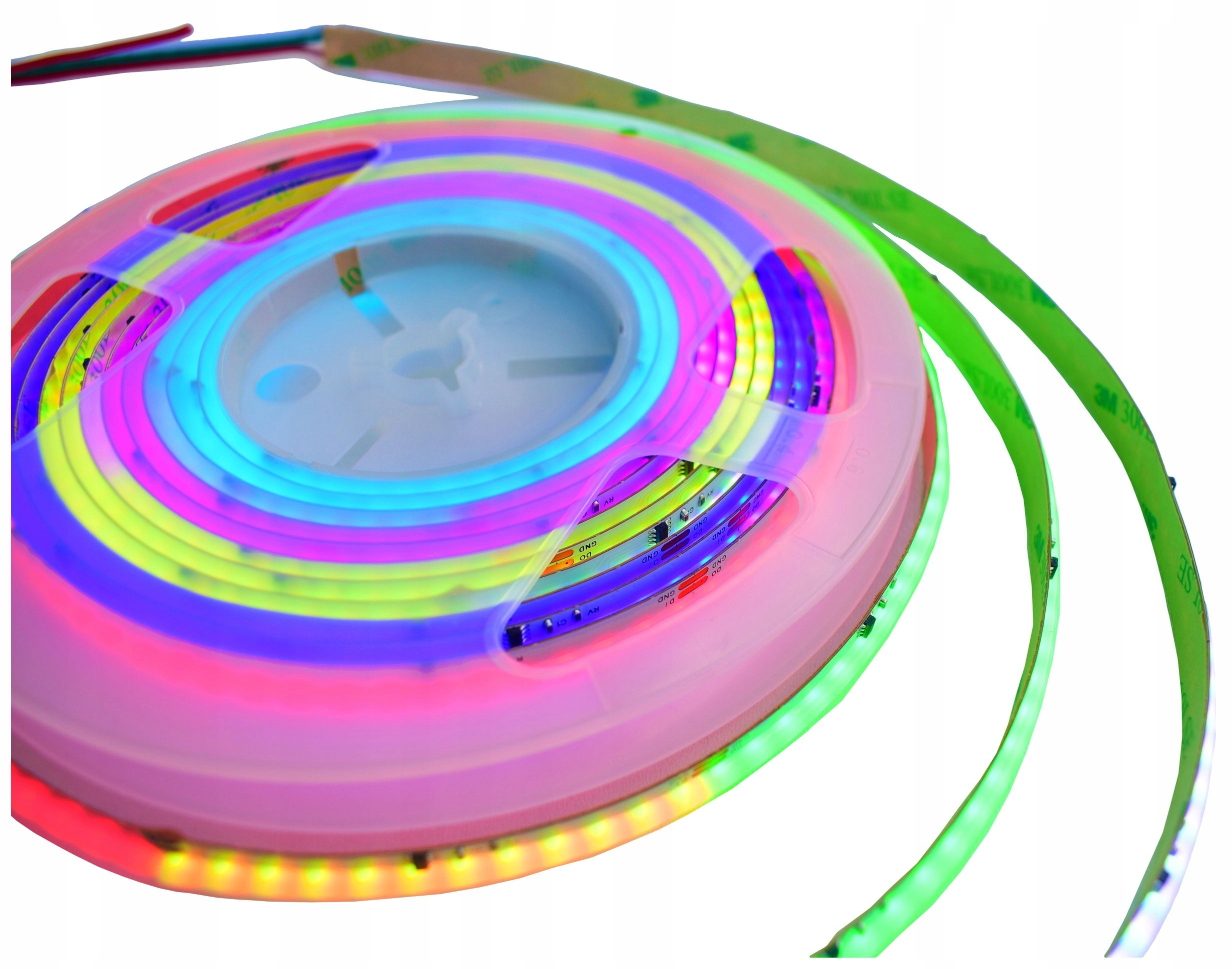 Taśma Led Cob WS2811 Rgb 576 led/m biała taśma Cob cyfrowa 12V 5m