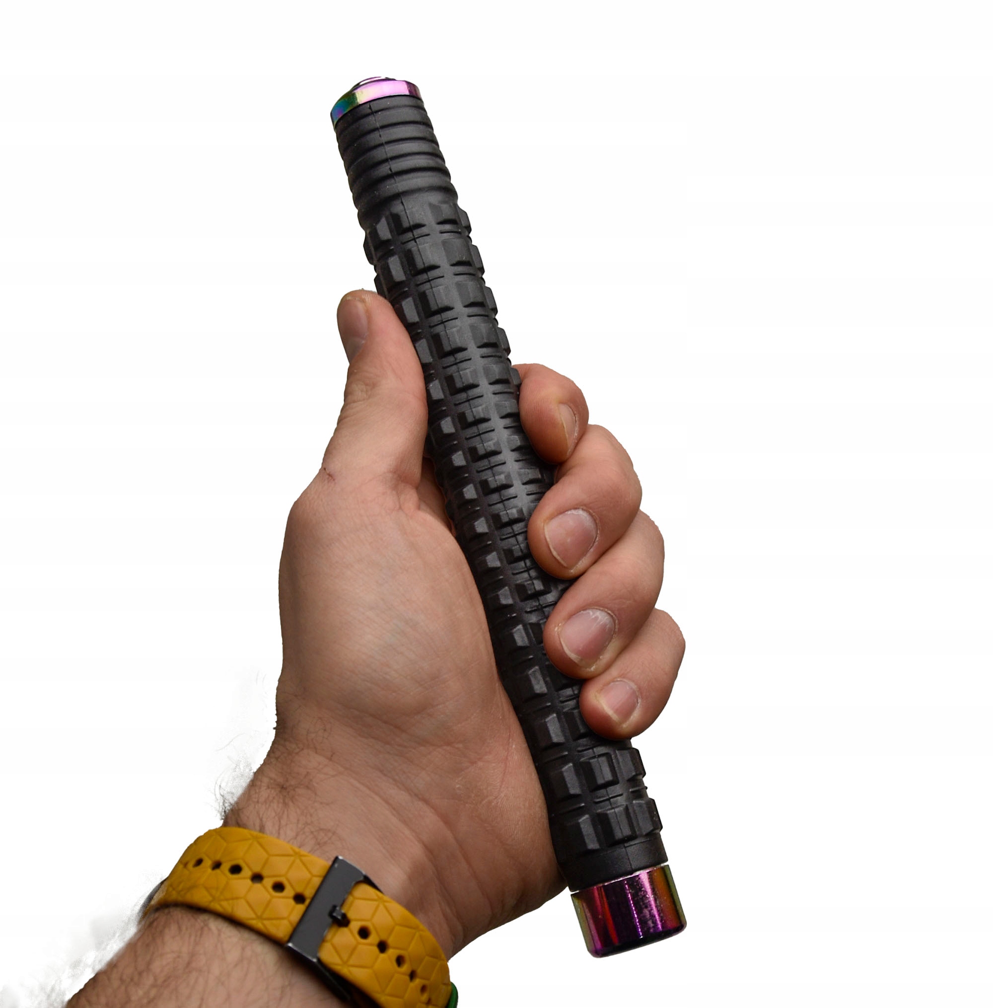 Teleskopická Tyč Silná Obušek Ocel 63 CM Duhová Sebeobrana Barevný Opál