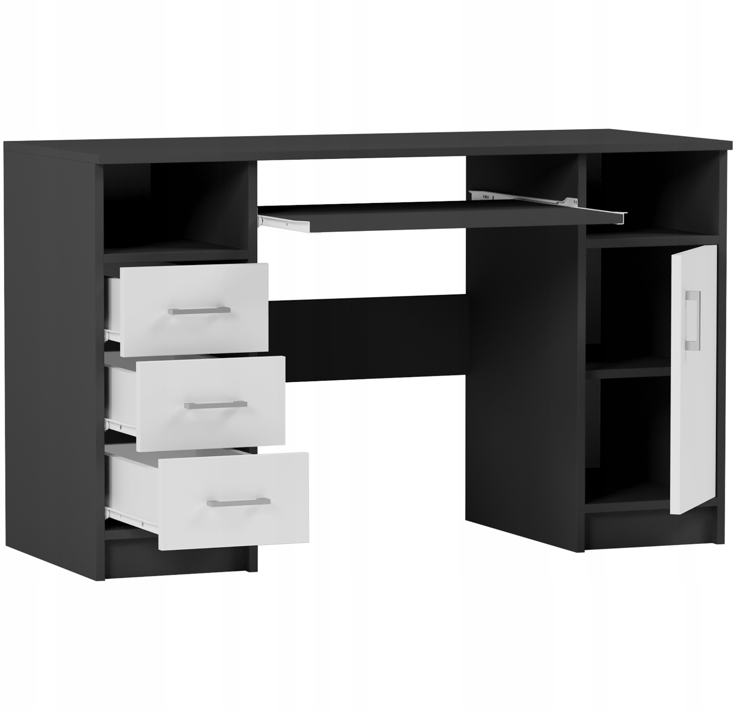 Biurko komputerowe stolik 124cm N-11 ANTRACYT MIX