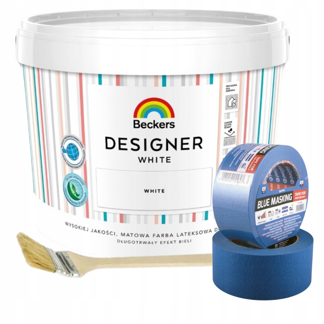 Precizní Opravná Sada: Barva Beckers 10 L Radiátorový Štětec Páska