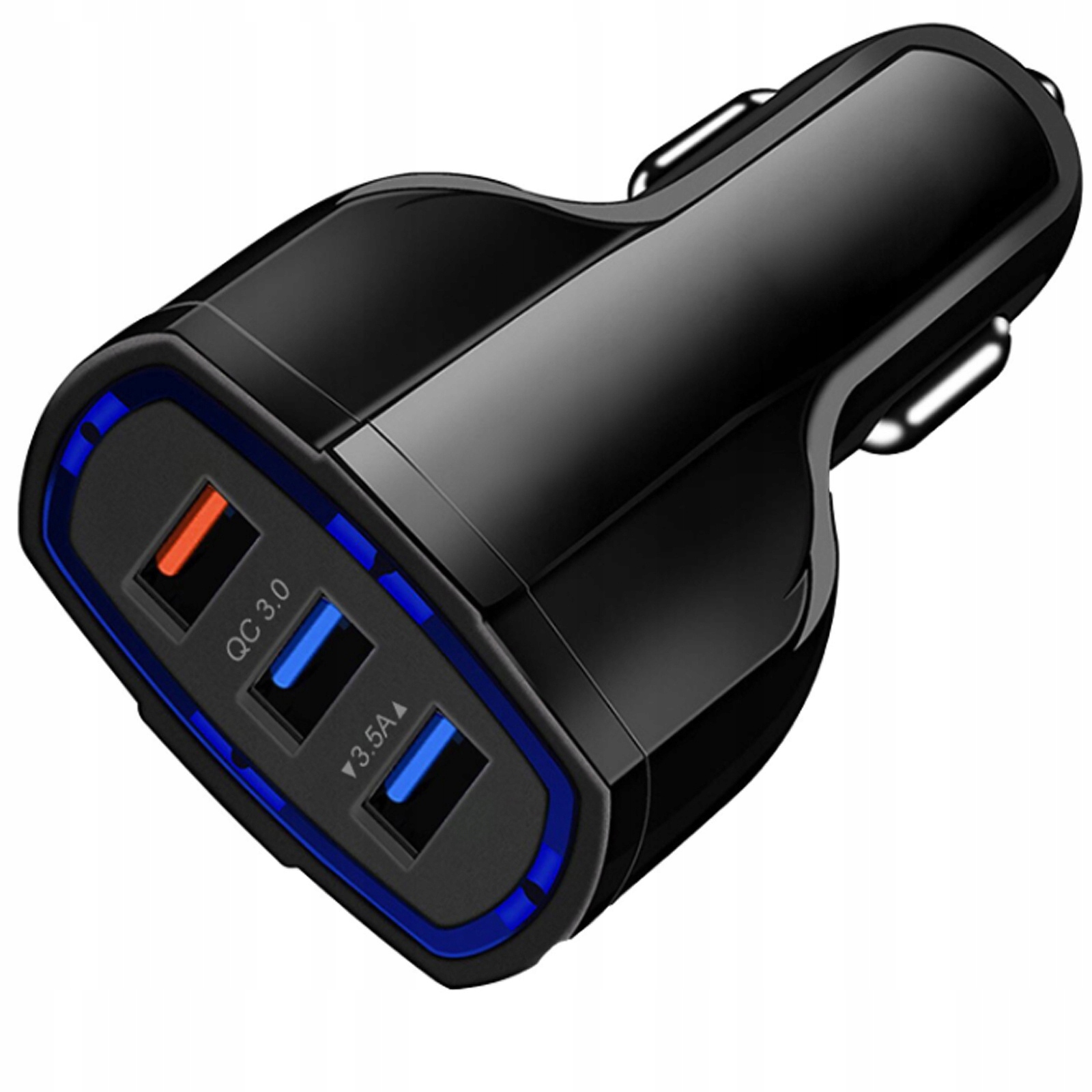 SZYBKA ŁADOWARKA SAMOCHODOWA DO TELEFONU 3A USB QC 3.0 FAST CHARGE 3x USB