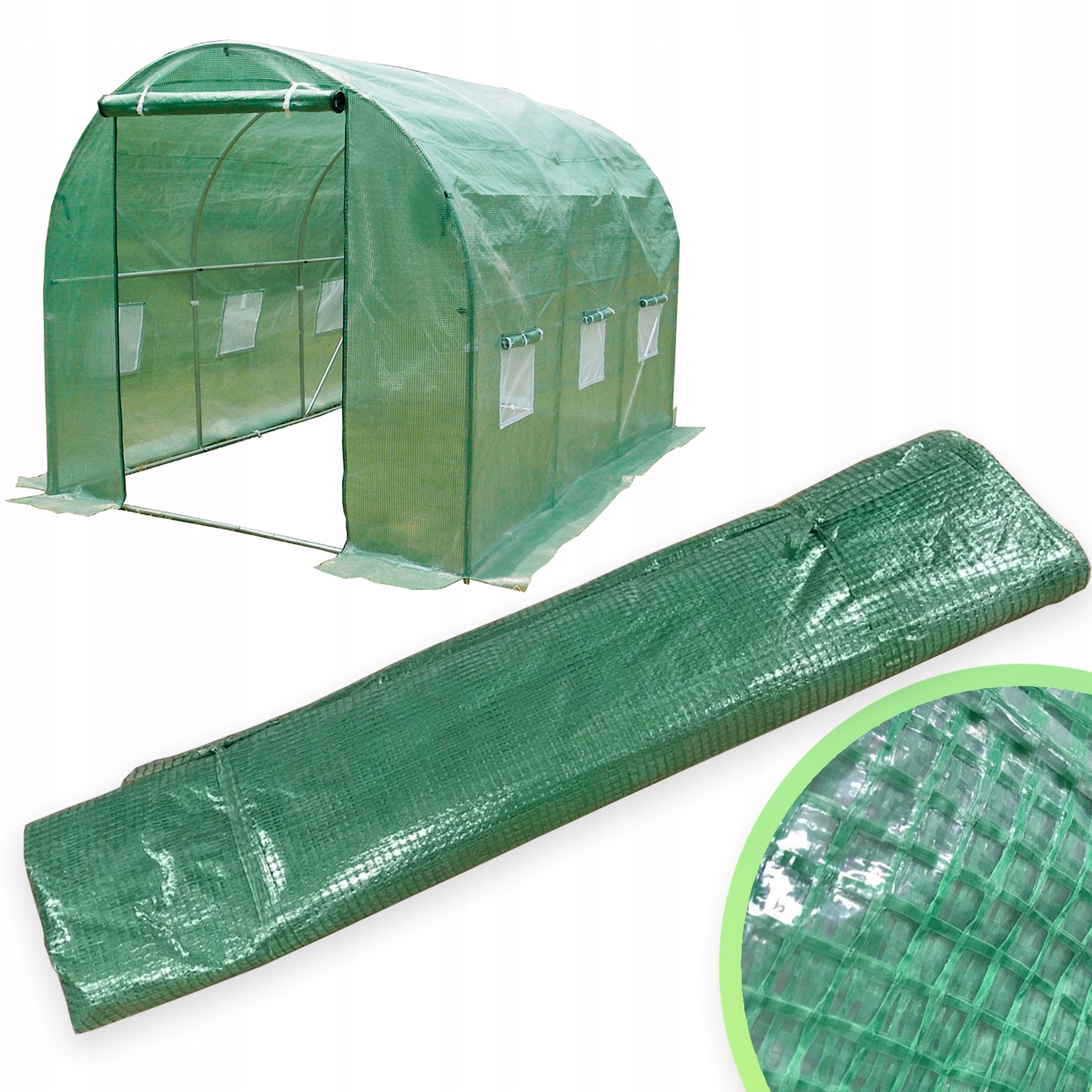 

Pokrycie do tunelu szklarniowego 4iQ 2x3m Zielone