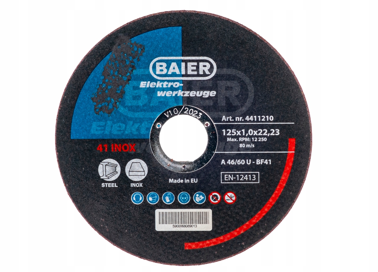 

Tarcza Inox do metalu Baier 125x1,0x22,23