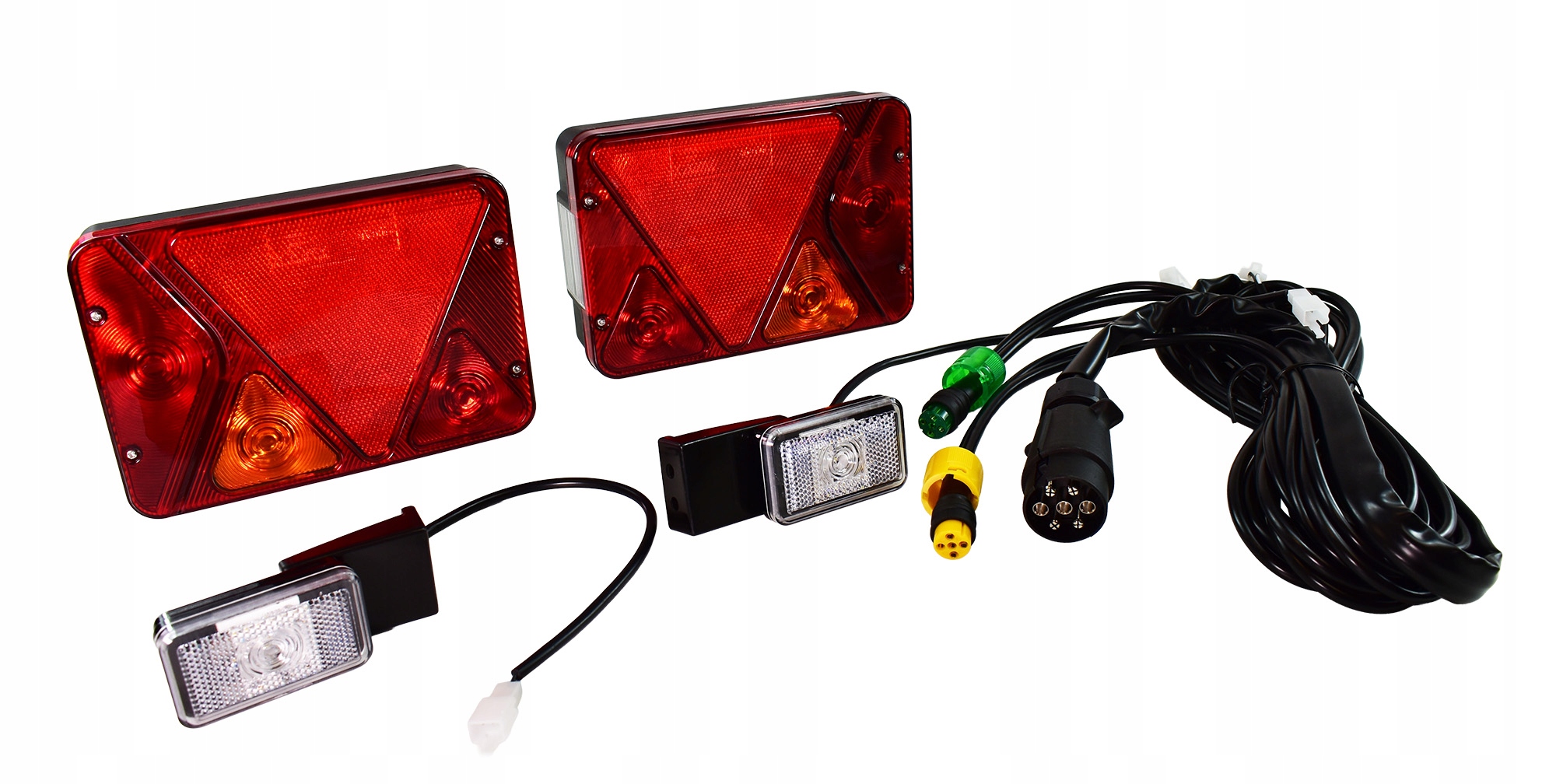 Sada světel pro přívěs, kabel 7,5 m, 7 pinová, žárovka