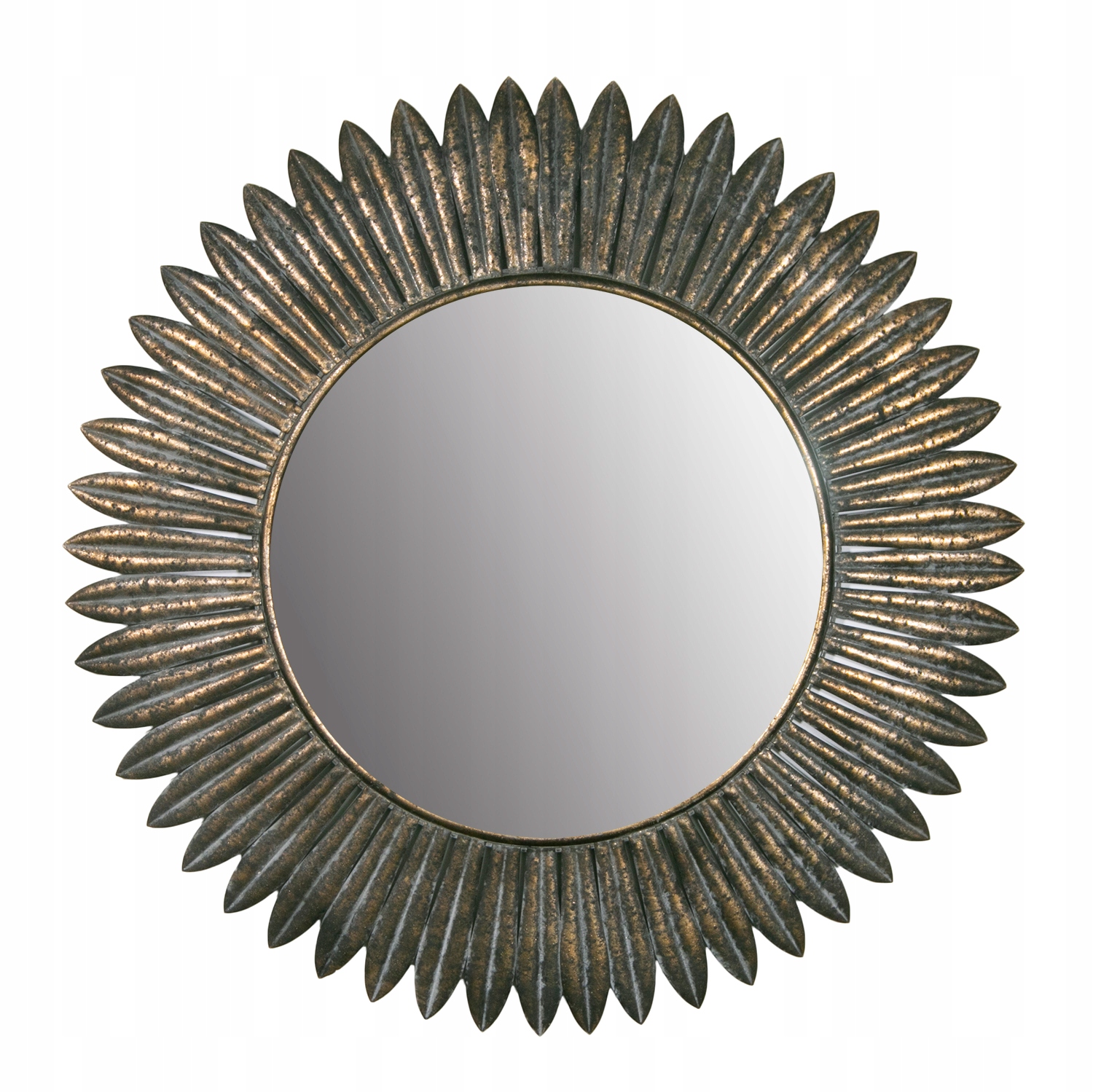 Fazované Zrkadlo Slnko starožitný štýl, priemer 74 cm