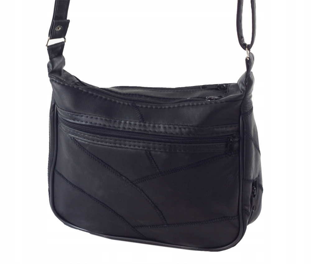 MAŁA CZARNA TOREBKA SKÓRZANA LISTONOSZKA POLSKA Marka Convey