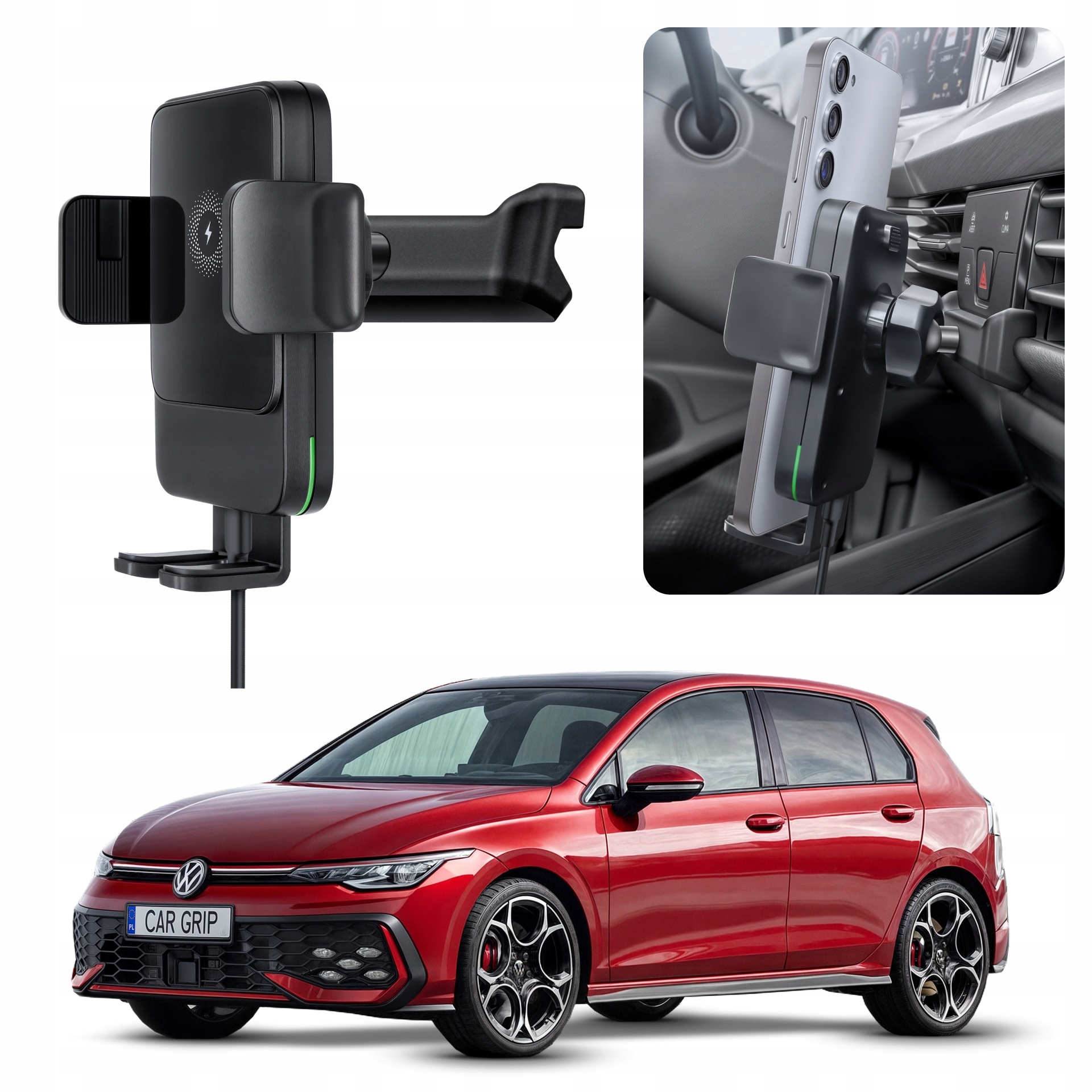 Uchwyt Grawitacyjny z ładowaniem Qc 3.0 do Volkswagen Golf VIII 8 (2020-)