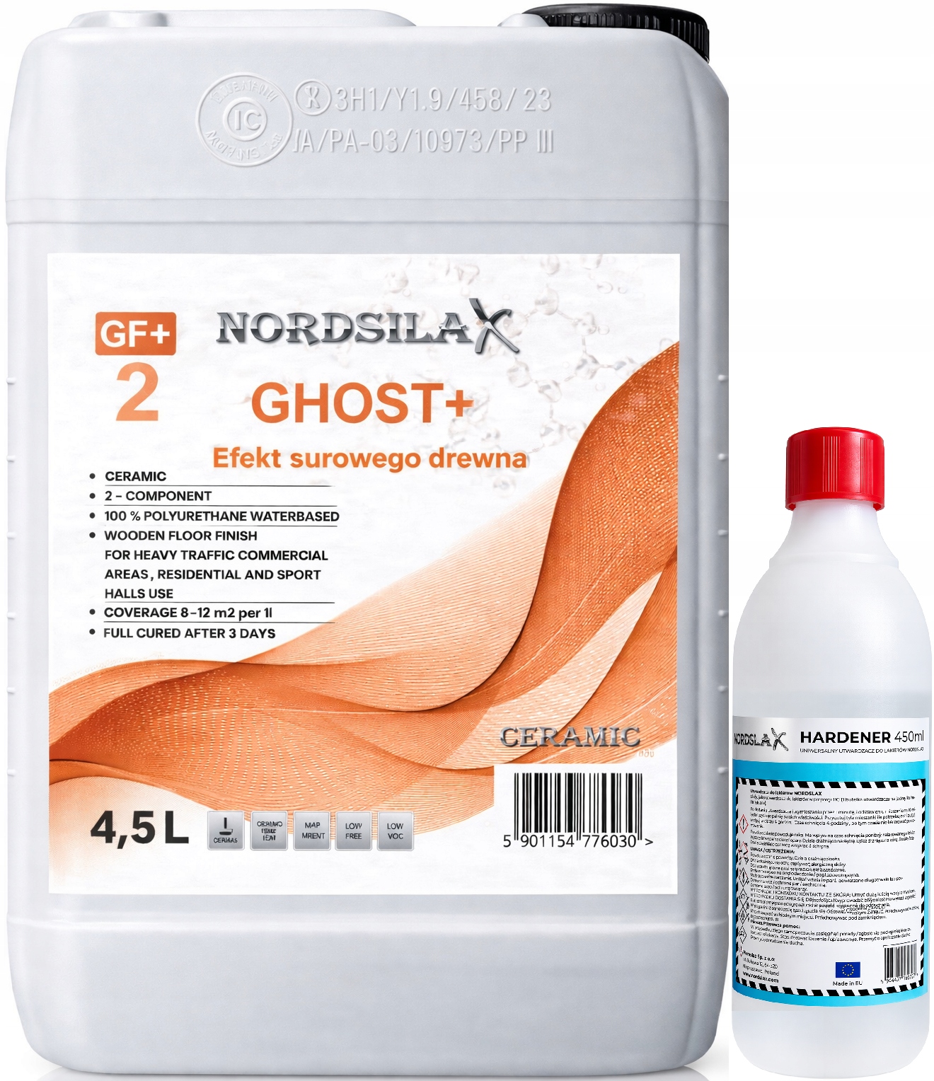 Nordsilax Ghost+ 2 Ultra Mat 4,95L keramický lak s efektom surového dreva
