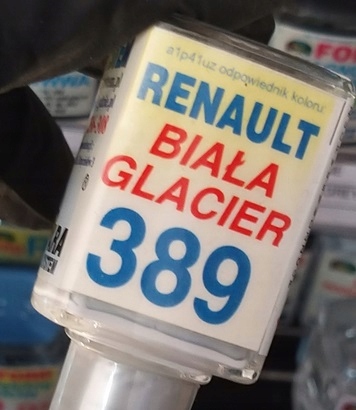 

Zaprawka Lakiernicza Renault 389 biała glacier