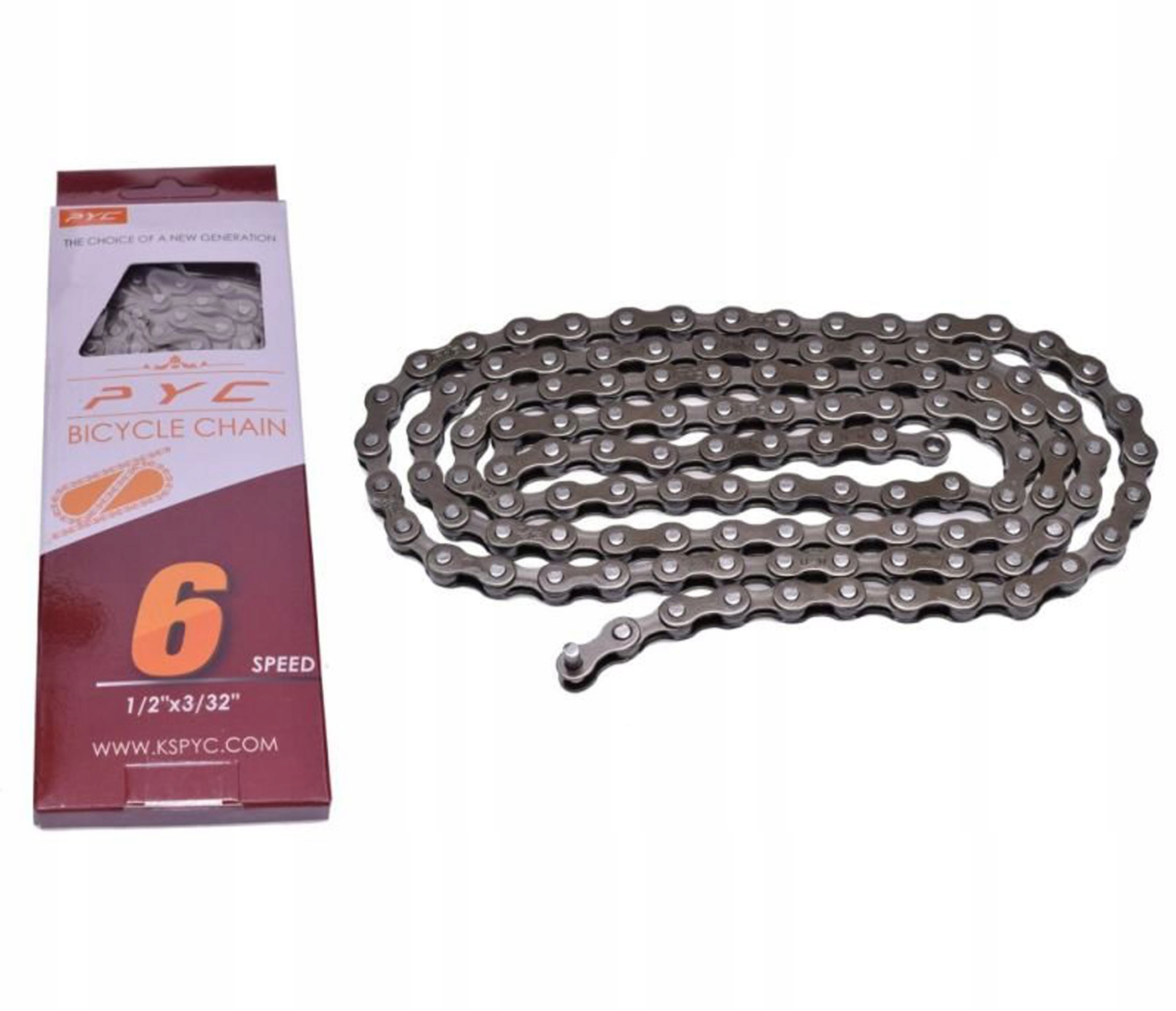 

Łańcuch Rowerowy 6 Rzędów 1/2x 3/32 116L P6003