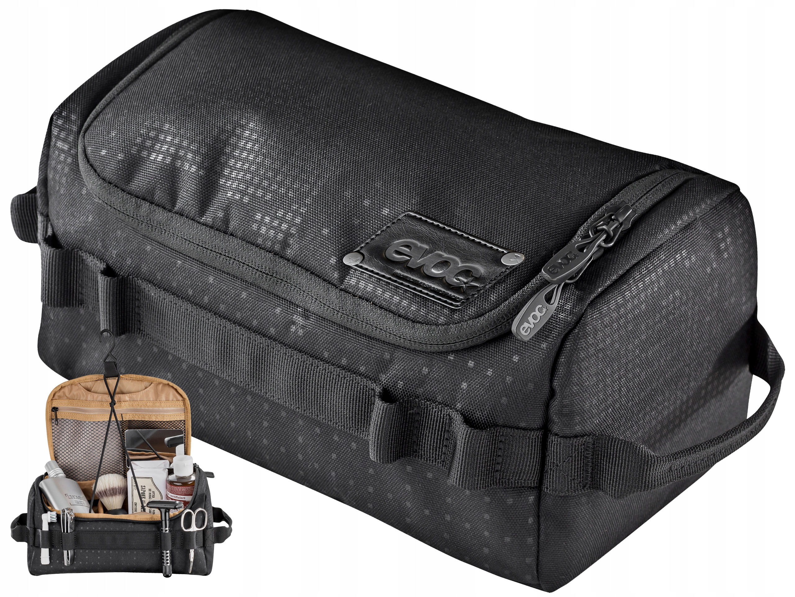 Kosmetyczka Turystyczna Podróżna Evoc Wash Bag Black Czarna 4 l Wieszak