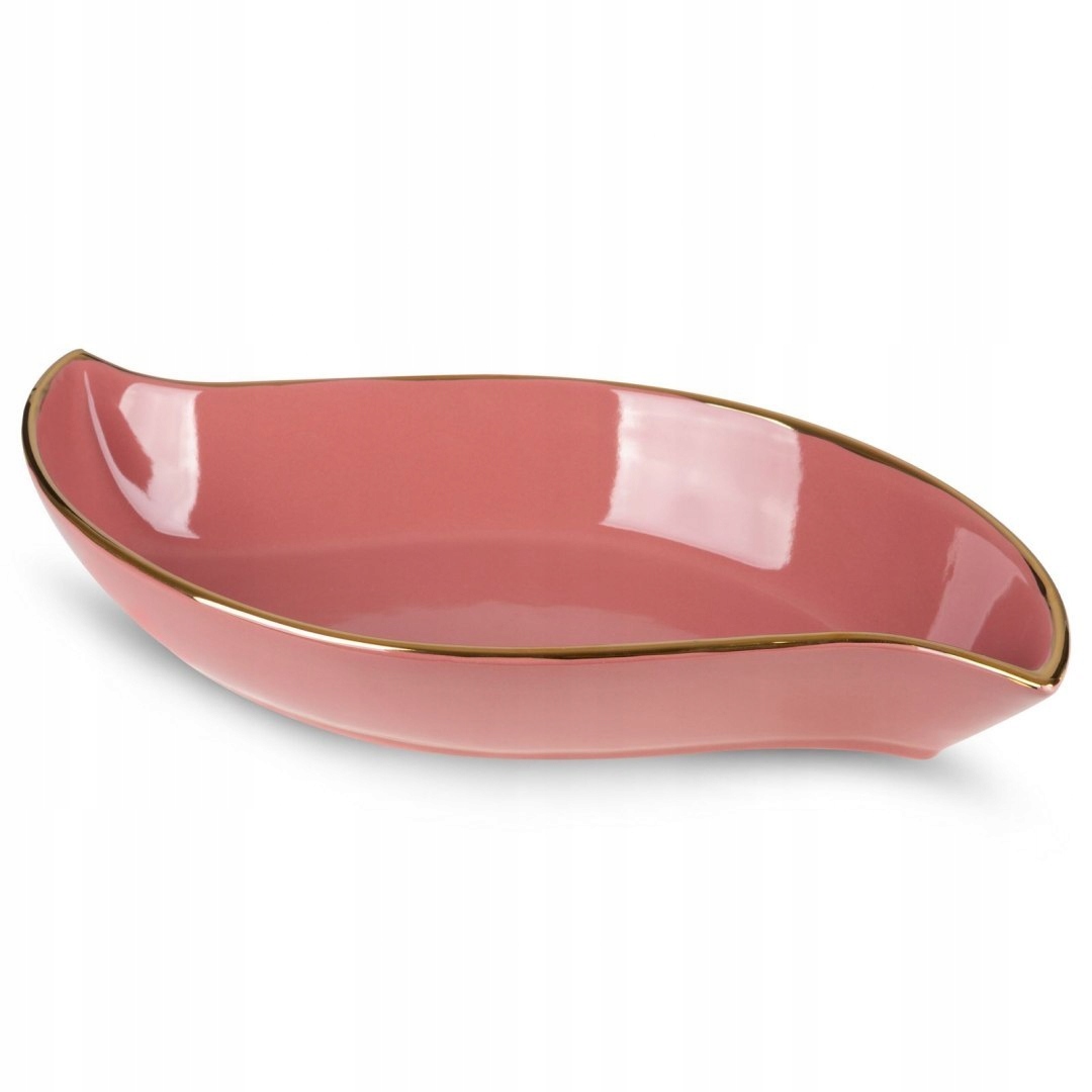 Podnos 36 cm, tmavě růžová keramická hlína