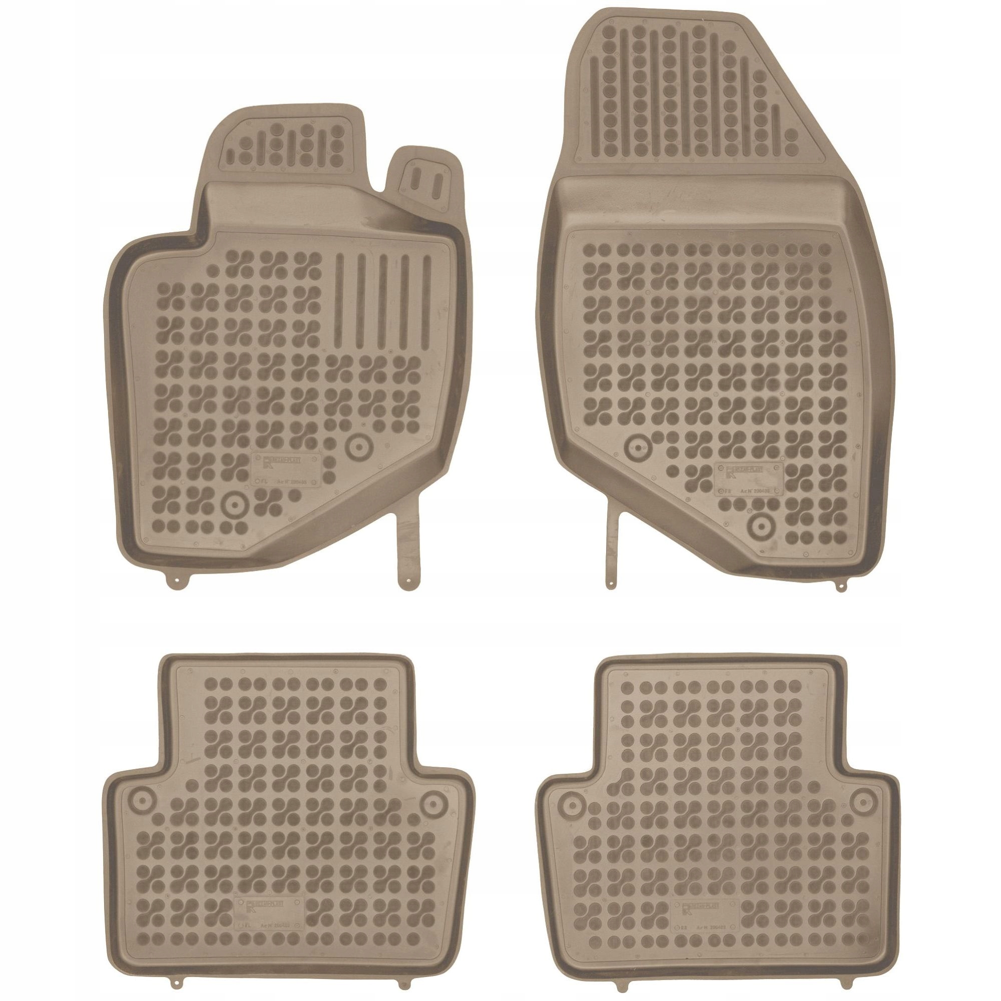 Béžové gumové rohože Volvo S80 I 1998-2006