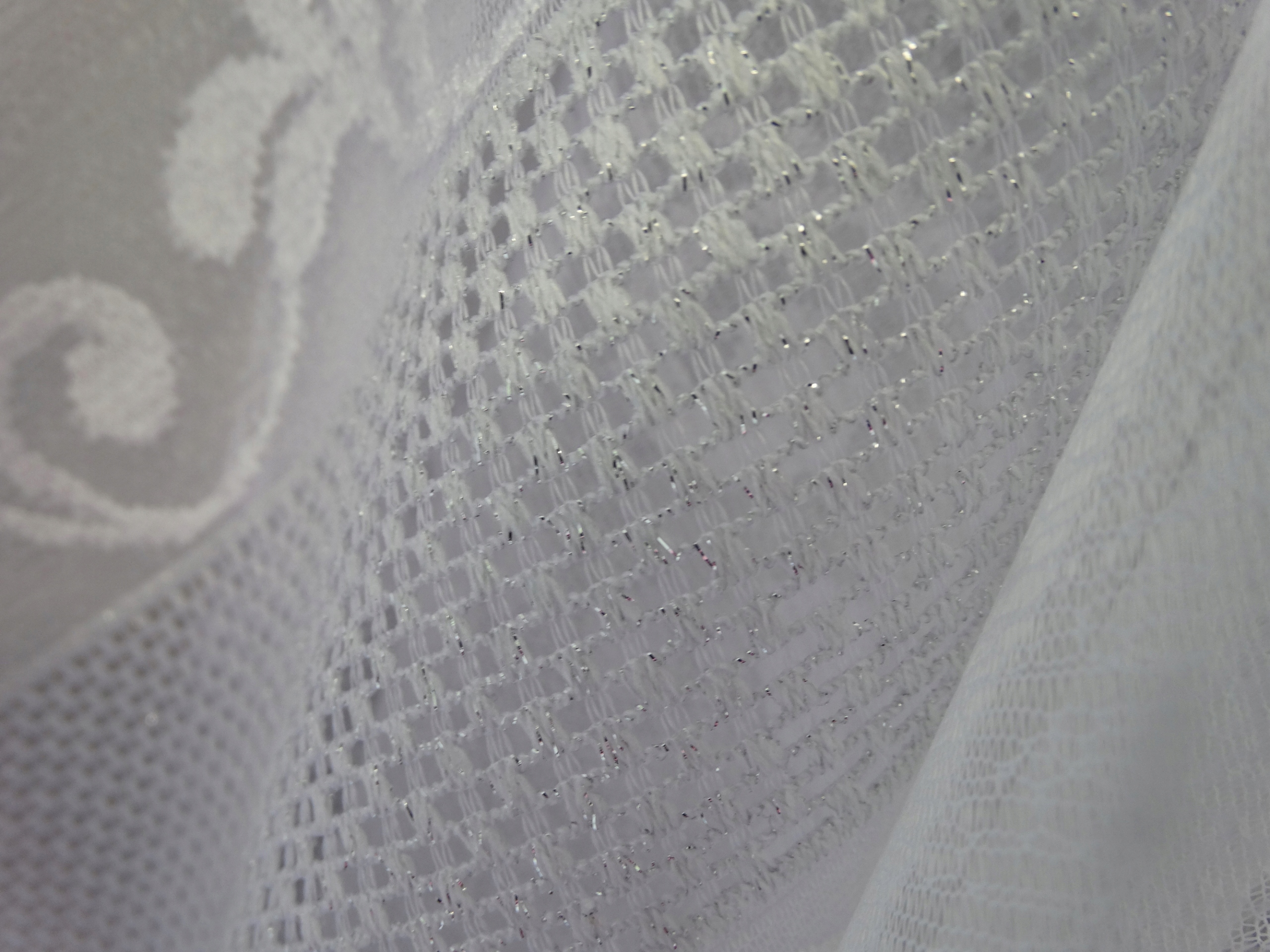 Mg Záclona 34951 Bílá Stříbro 400x160 cm, hotová obšitá M