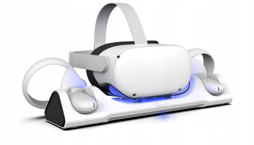 Stacja ładująca Led do Meta Quest 2 z akumulatorami i wskaźnikiem Led