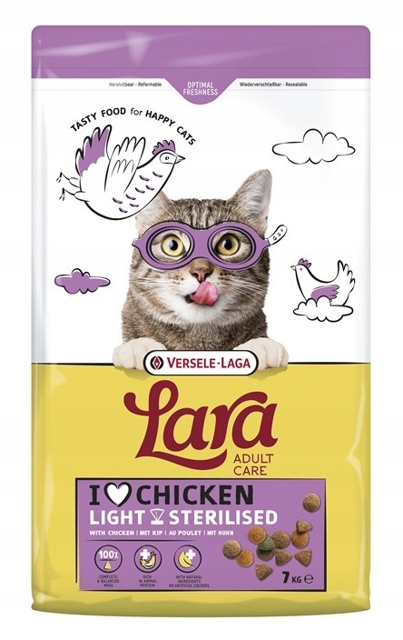 Versele-laga Lara Adult Light Sterilized suché krmivo pro kočky 7 kg