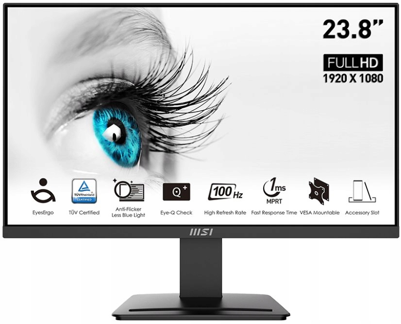 Msi Pro MP2412/ 23,8"/ 1920x1080/ Va/ 1ms/ 100Hz/ 300cd/m2/ 4000:1/ Hdmi/ D