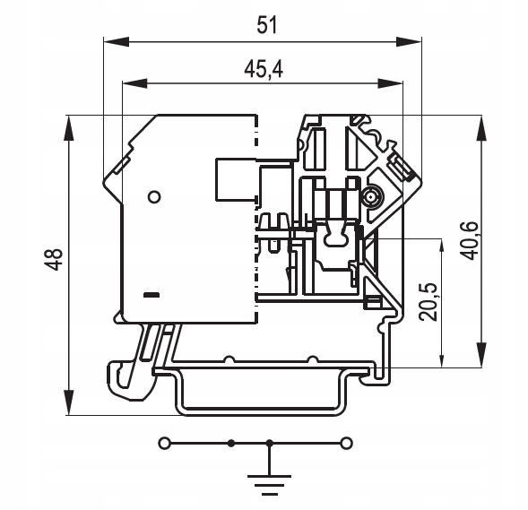 Złączka ochronna żółto-zielona ZUG-6PE A11-B33Z Marka Pokój