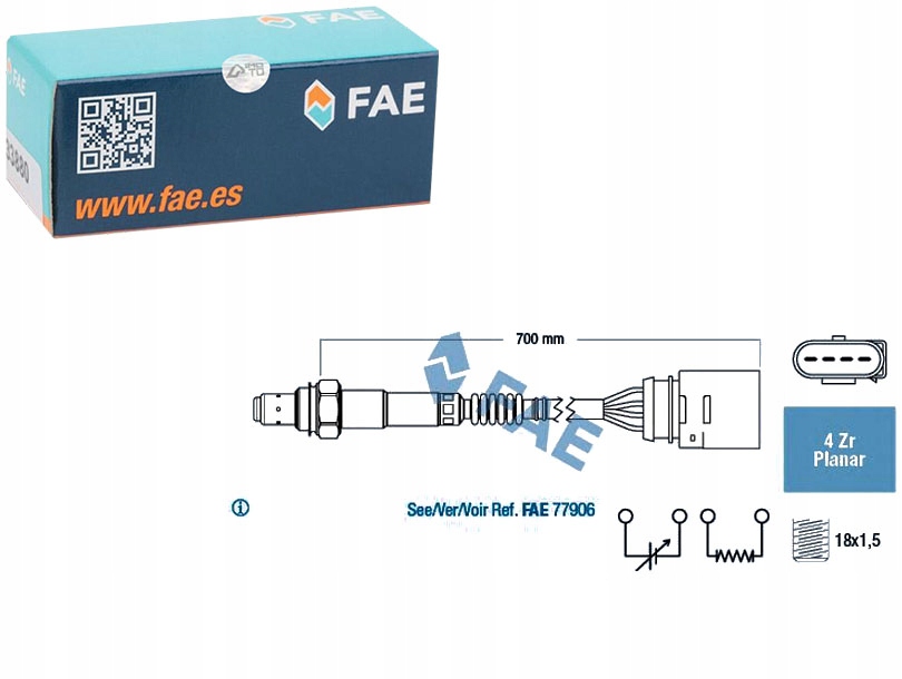 FAE77141 лямбда-зонд (количество проводки 4, 700MM)