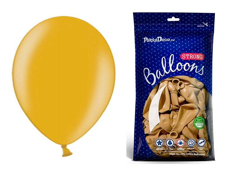 

Złote balony na Komunię Wesele Urodziny 30cm 50szt