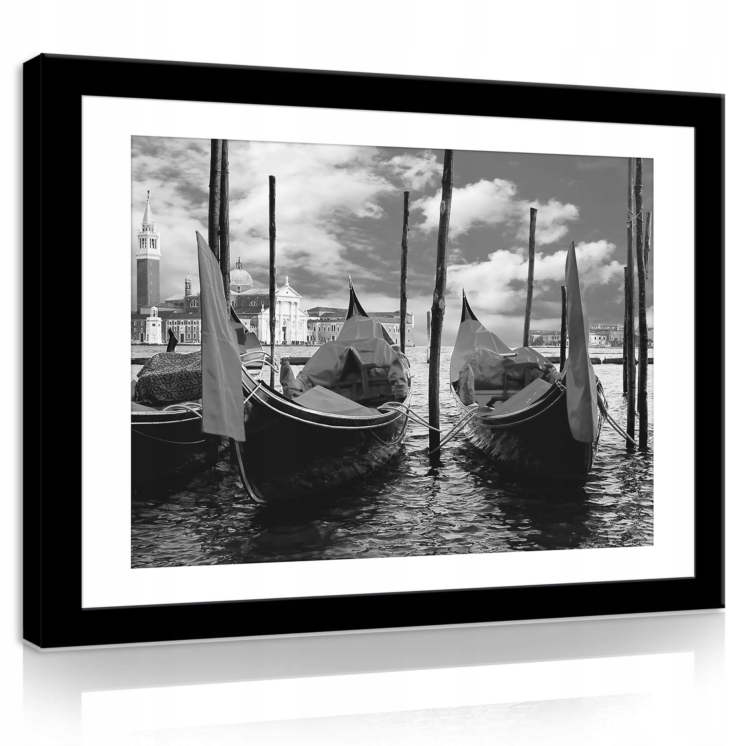 Obraz 70x50 Benátky gondoly voda sloupy odraz klid melancholie