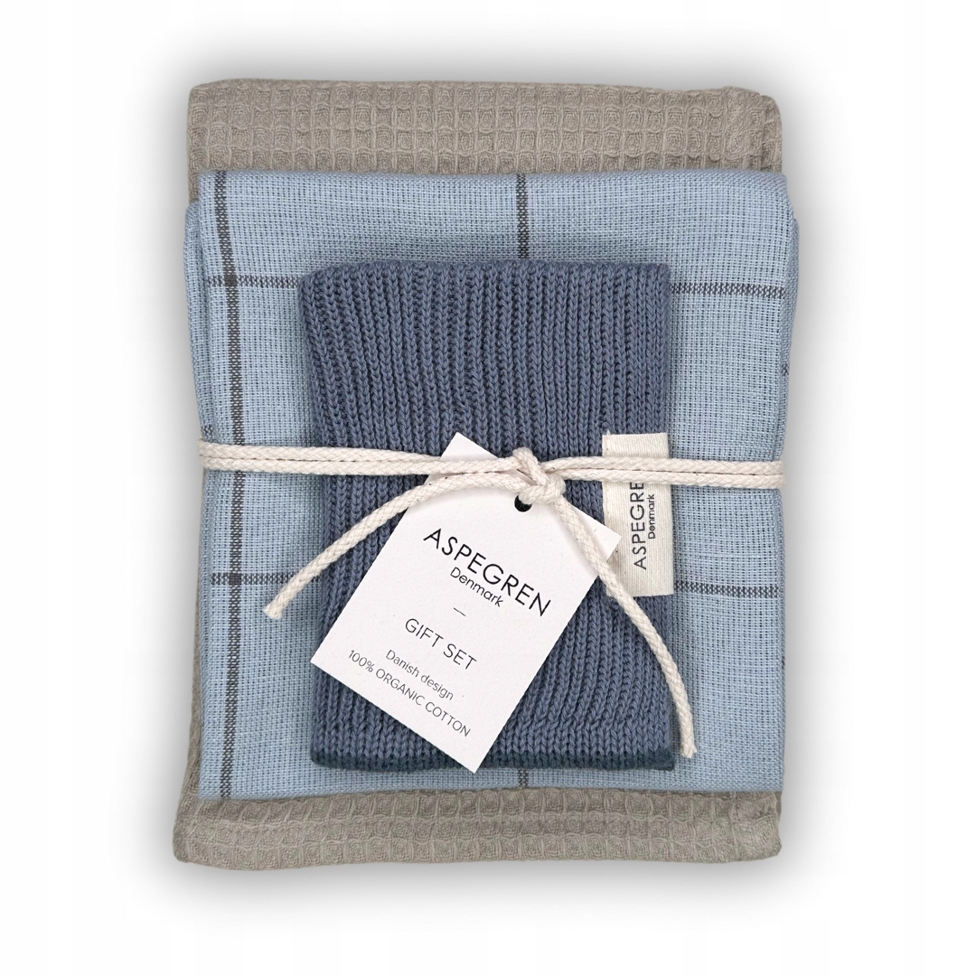 Levně Dárková sada utěrek Modrá