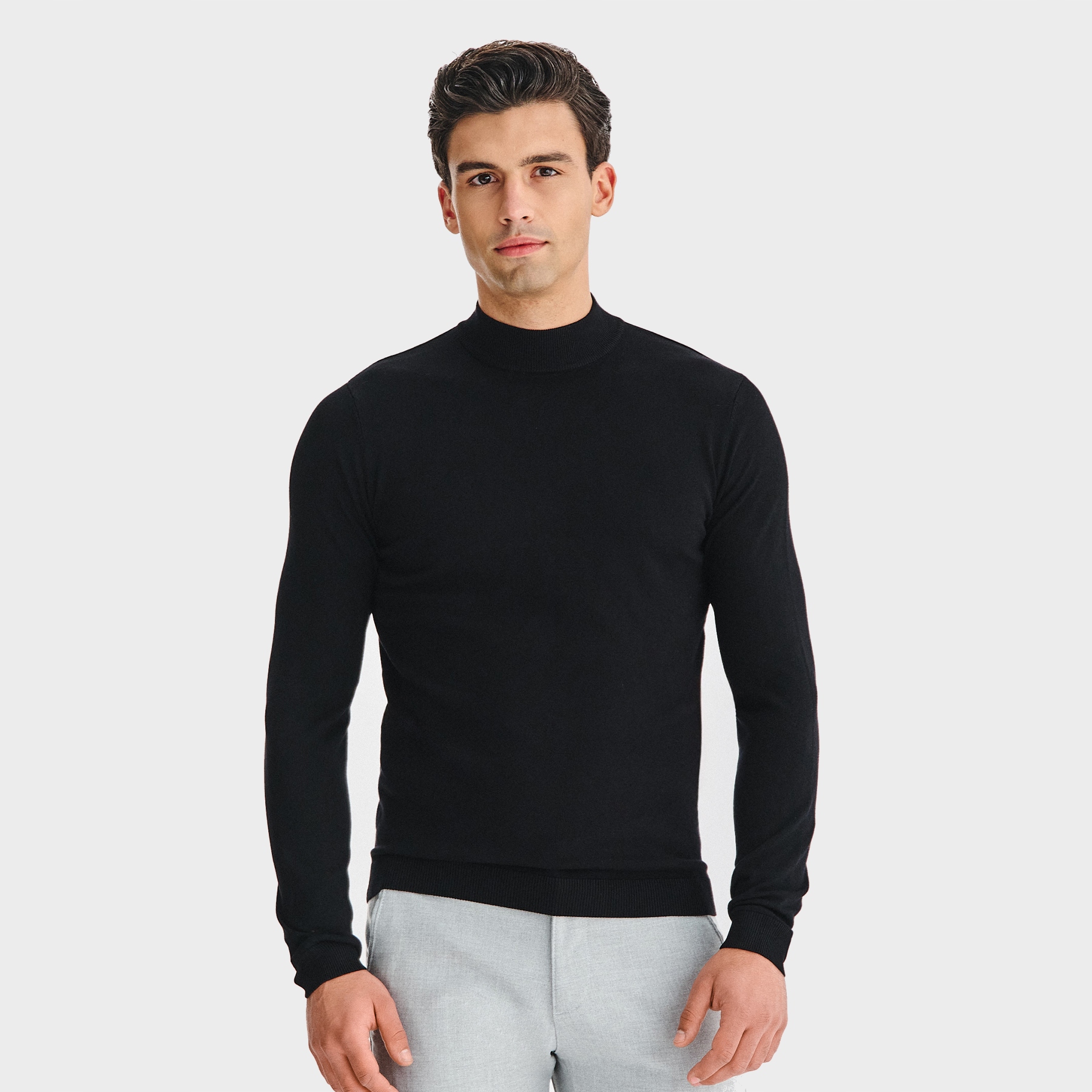 Elegantní pánský pologolf v černé barvě Pako Lorente vel XXL