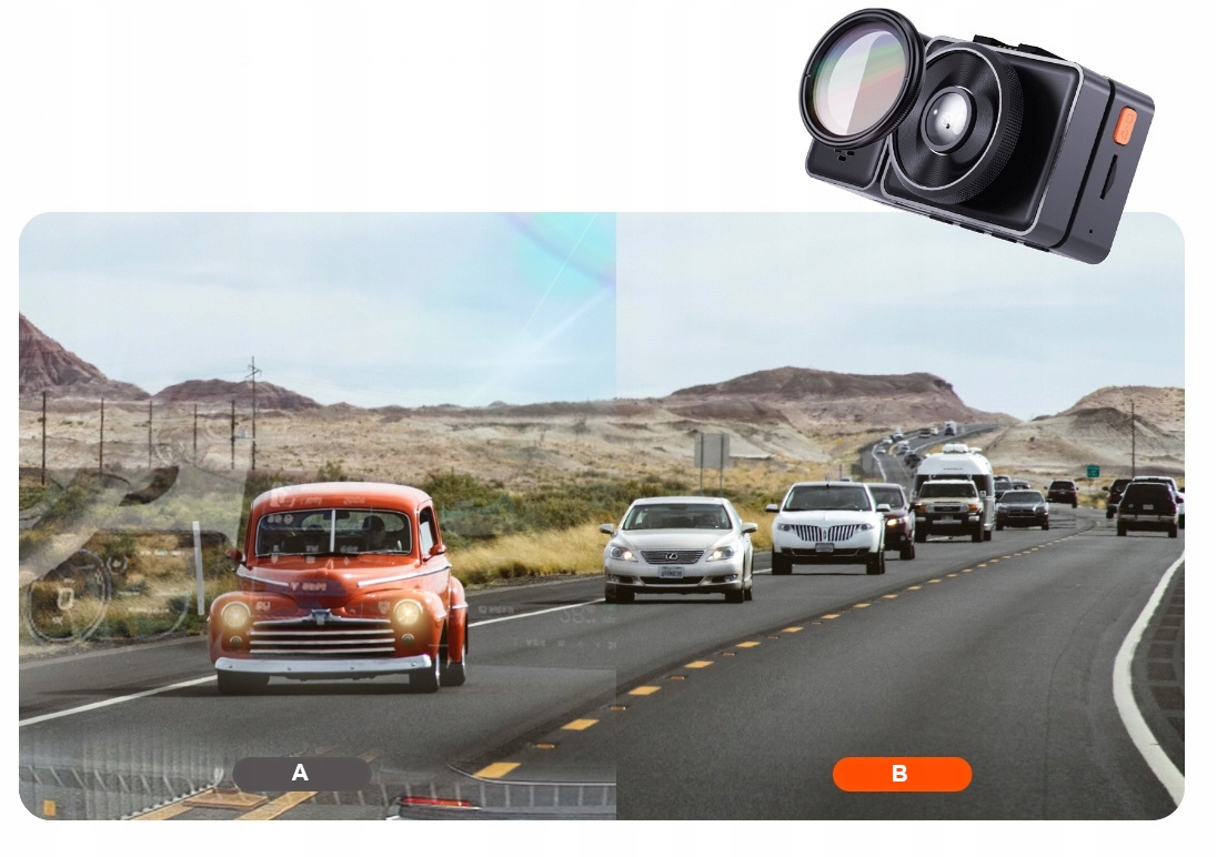 REJESTRATOR VANTRUE E3 3CH 1944p/FHD + ACC + KARTA VANTRUE 128GB Komunikacja Bluetooth GPS Wi-Fi