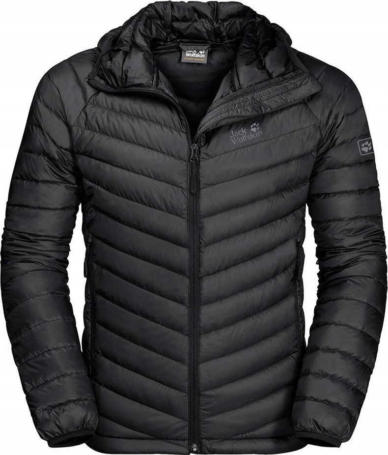 3258 Bunda Jack Wolfskin Pánská S Kapucí péřová Atmosphere černá 2XL