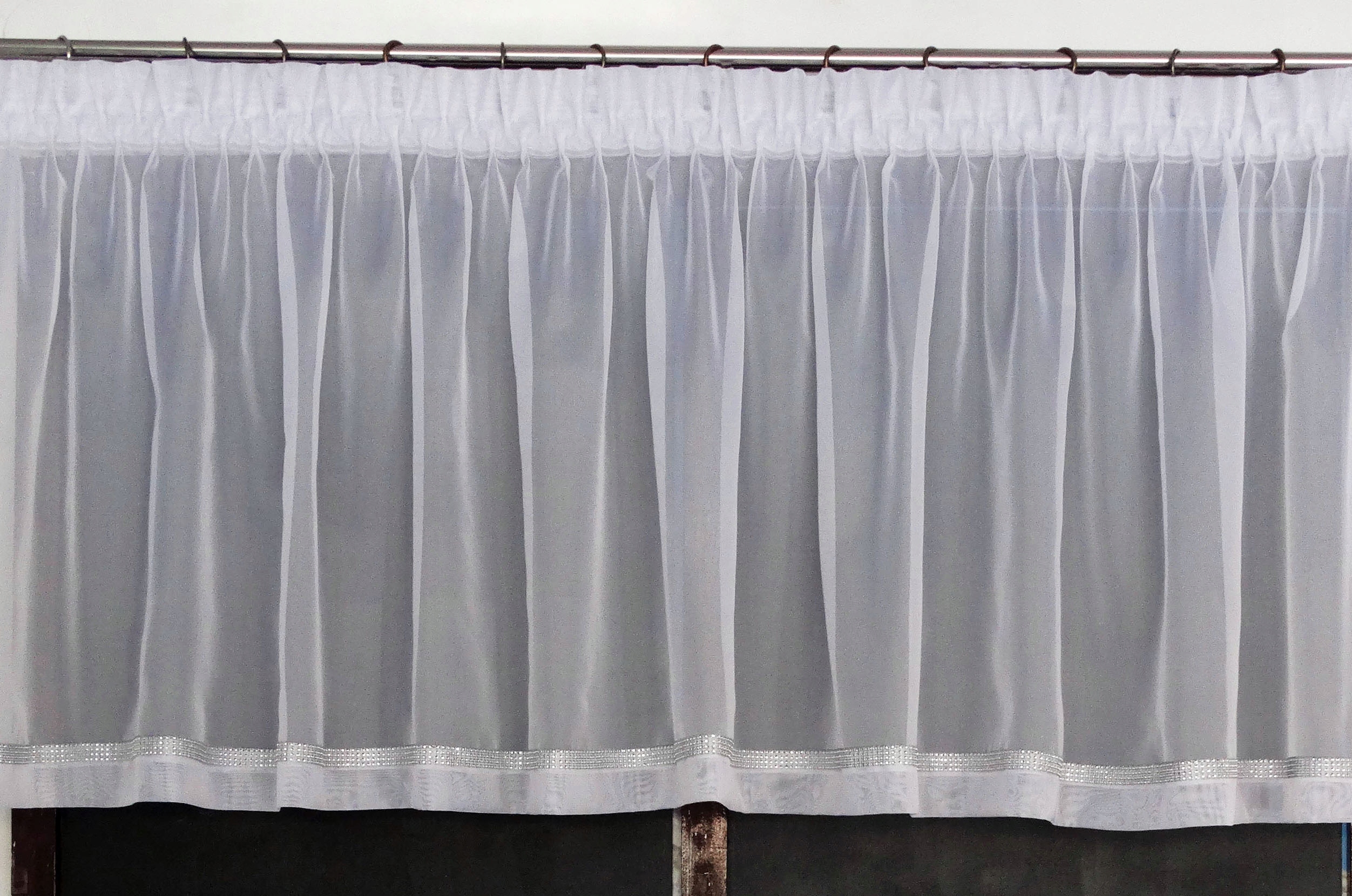 

Mg Firana 300x90cm gotowa Woal z cyrkoniami