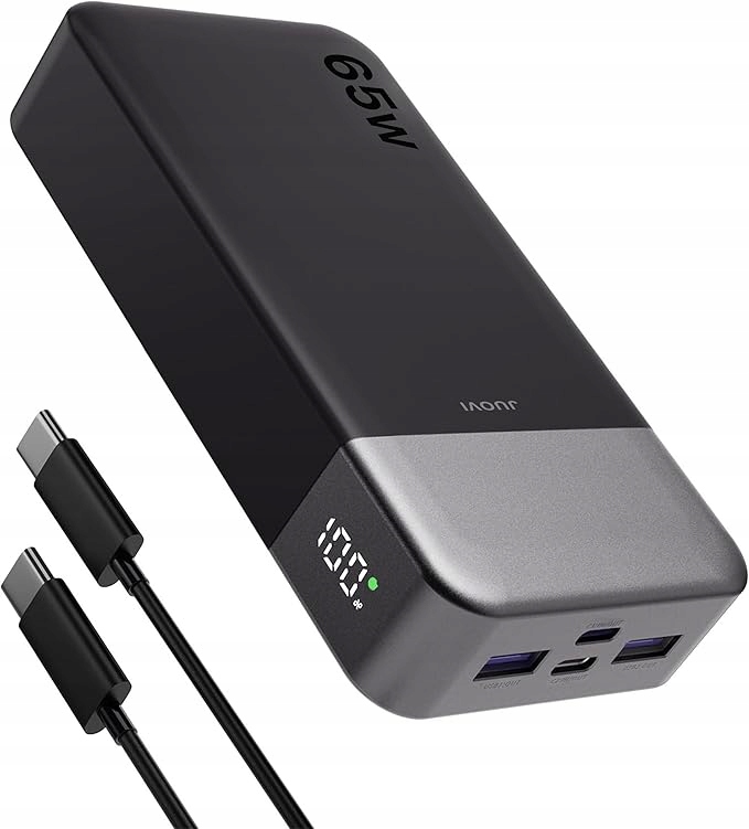 Juovi Power Bank 20000mAh 65W Rychlé nabíjení 4-LED porty