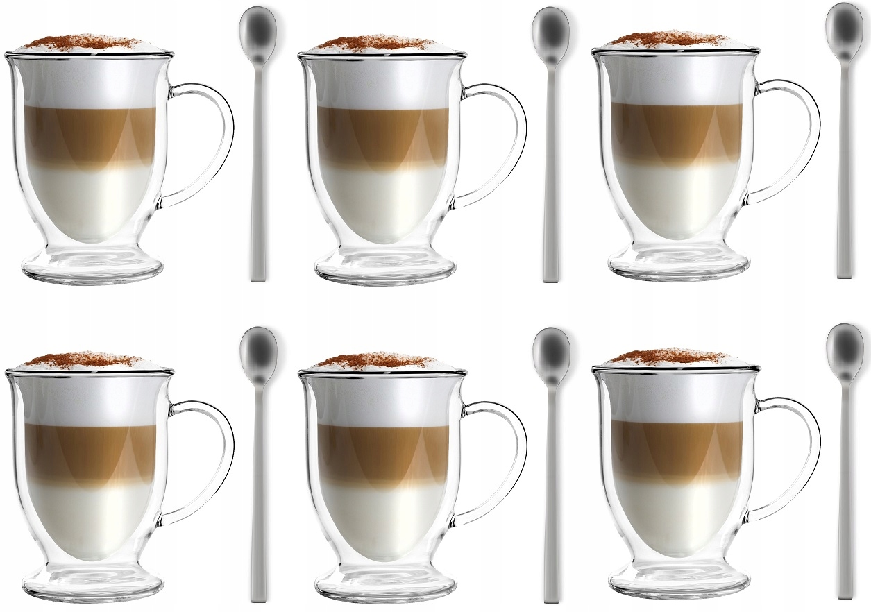 

Vialli 6 Filiżanki Szklanki Amo Herbaty Kawy Latte