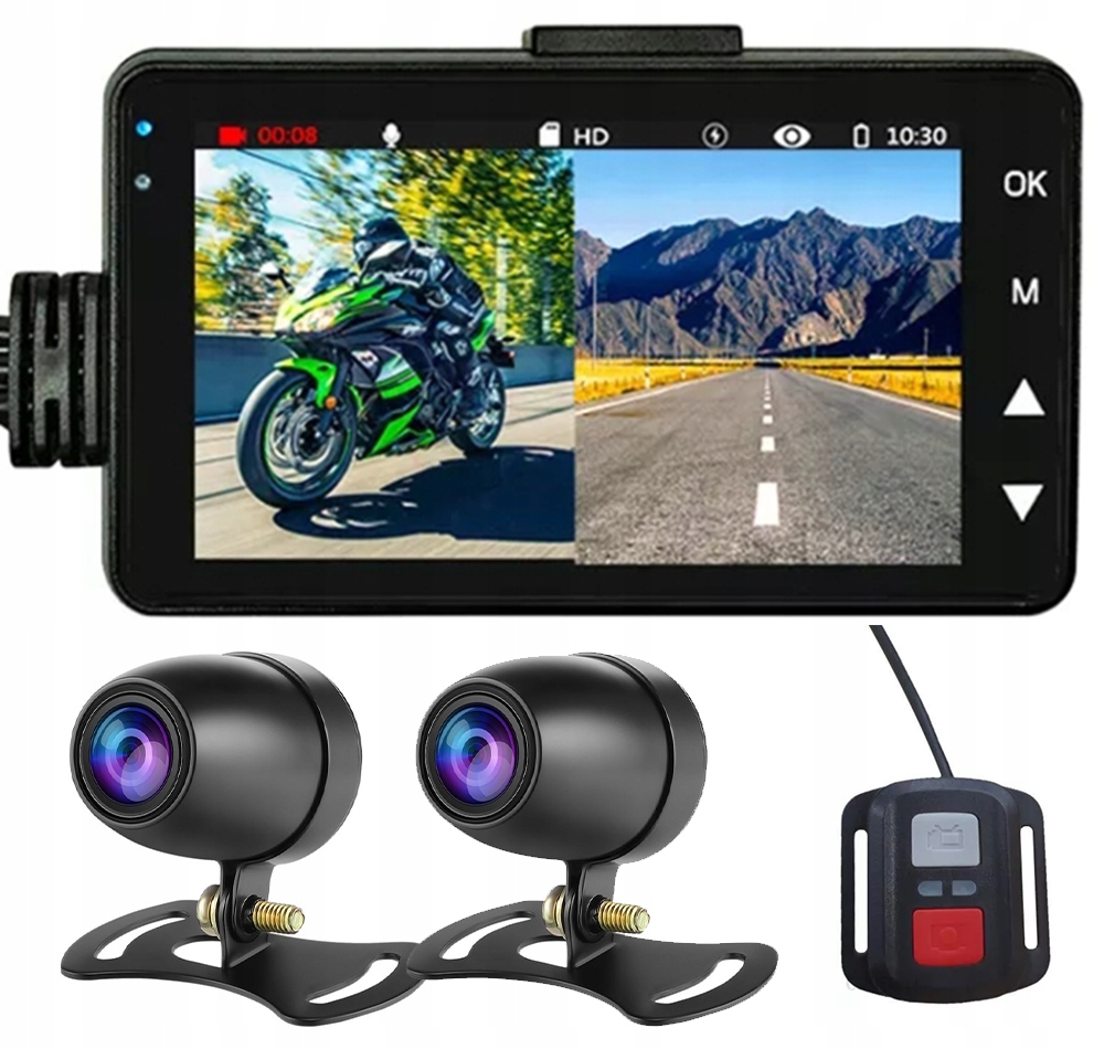 

Wideorejestrator Motocyklowy 2 Kamery Full Hd