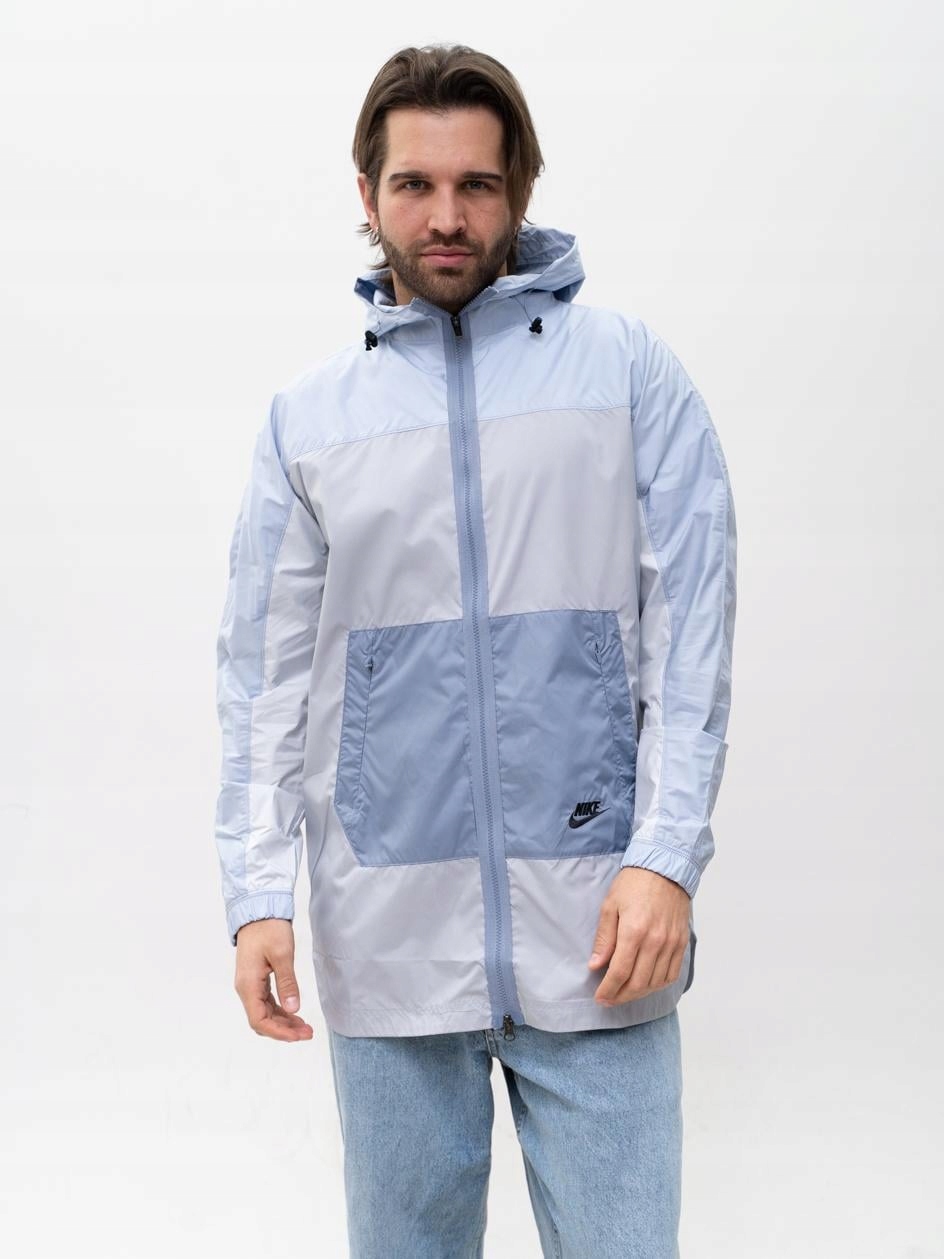 Přechodová Bunda S Kapucí Pánská modrá Nike Nsw Voděodolná M