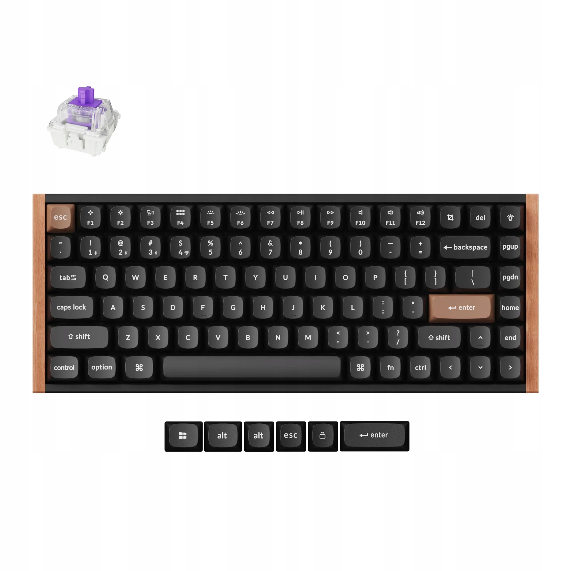Keychron K2 He Qmk Bezdrôtová Magnetická Klávesnica Custom Black K2H-F1