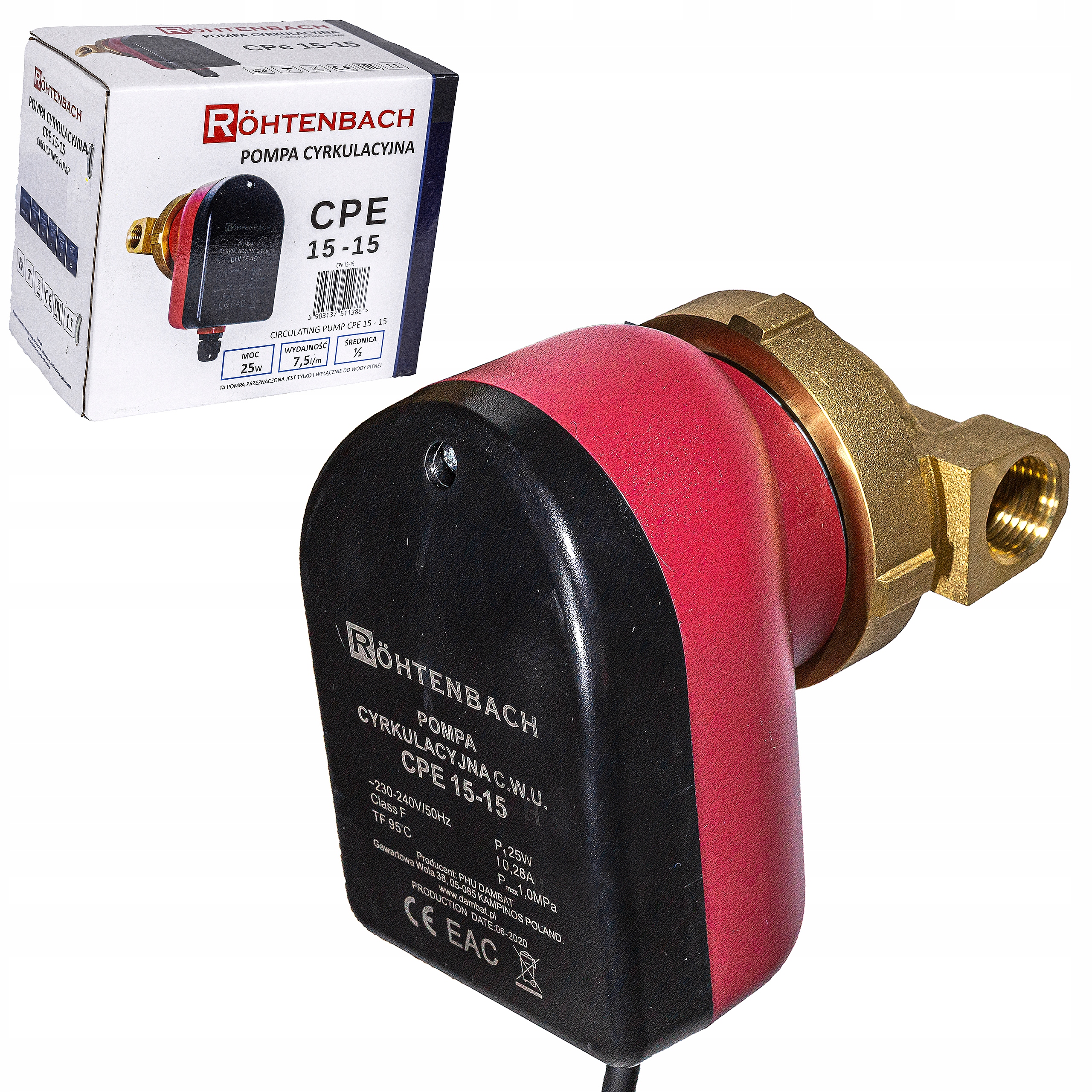 

Pompa Cpi 15-15 Cyrkulacyjna Ibo 1/2