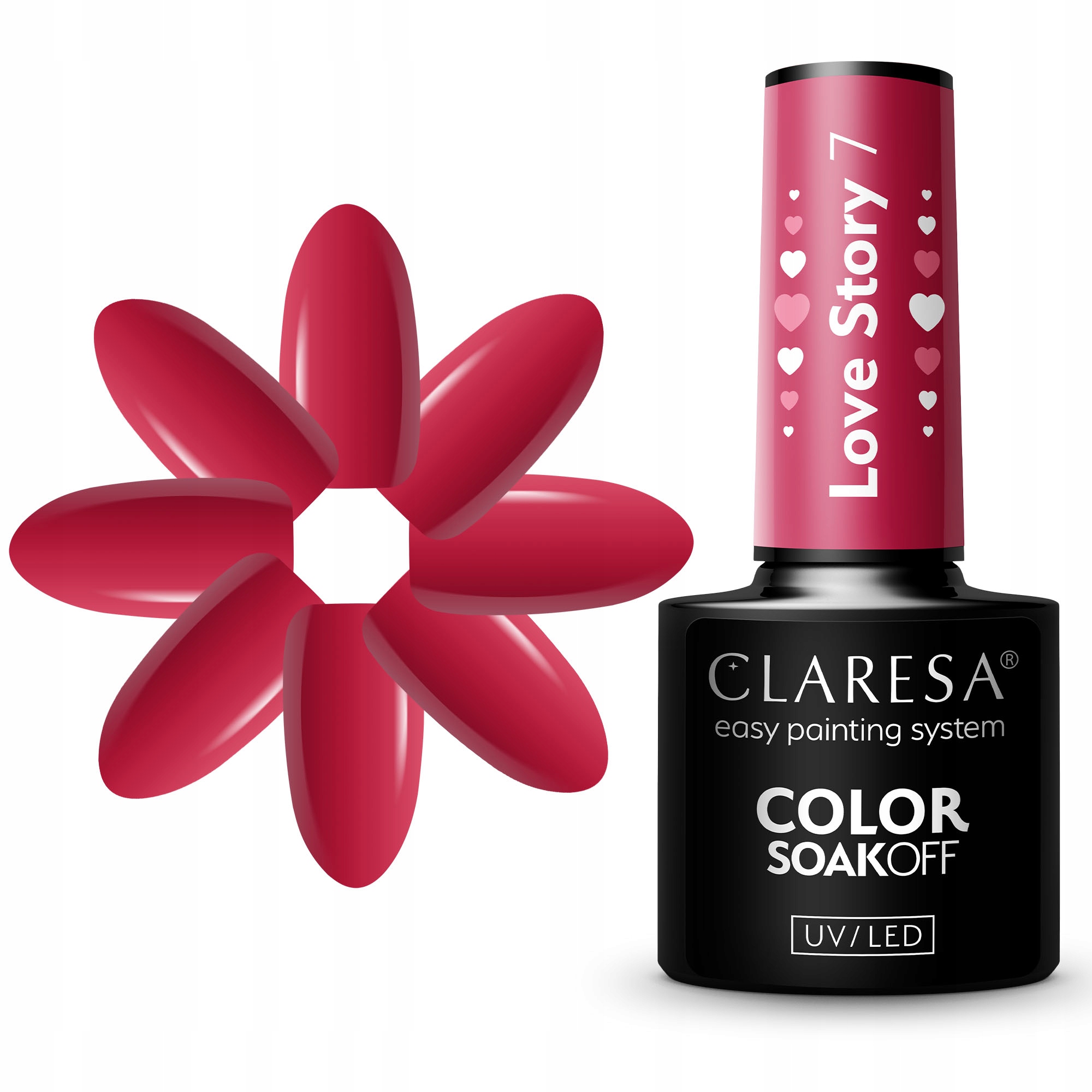 

Claresa Lakier Hybrydowy Love Story 7 Viva Magenta