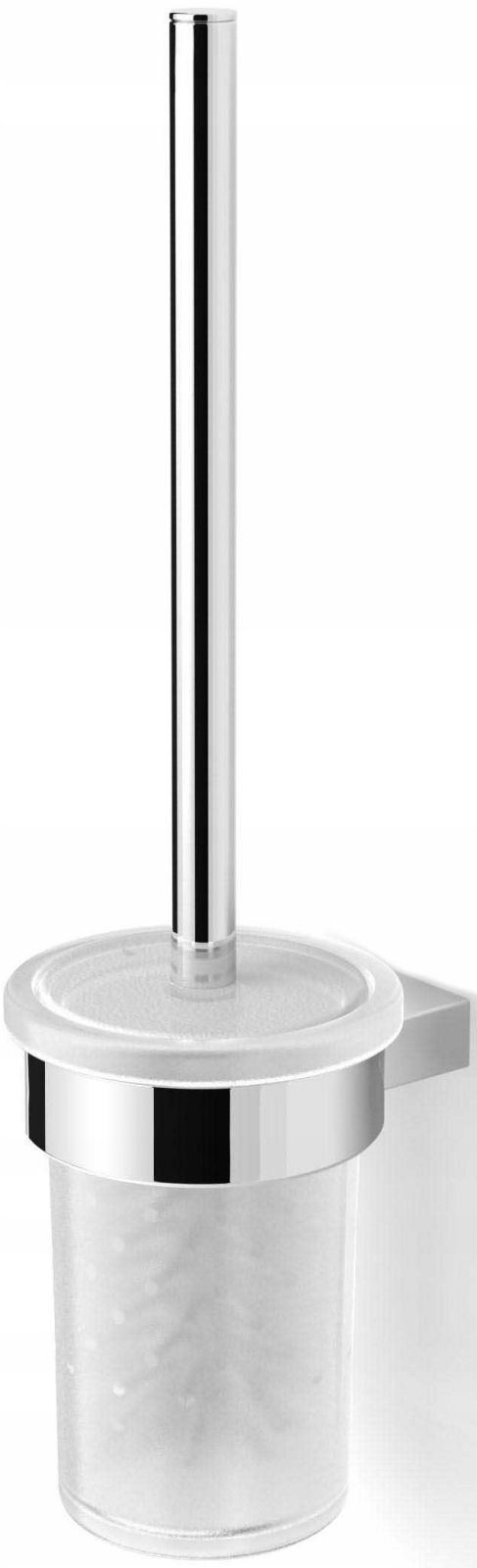 Závěsný Wc kartáč na toaletu, matné sklo, chrom