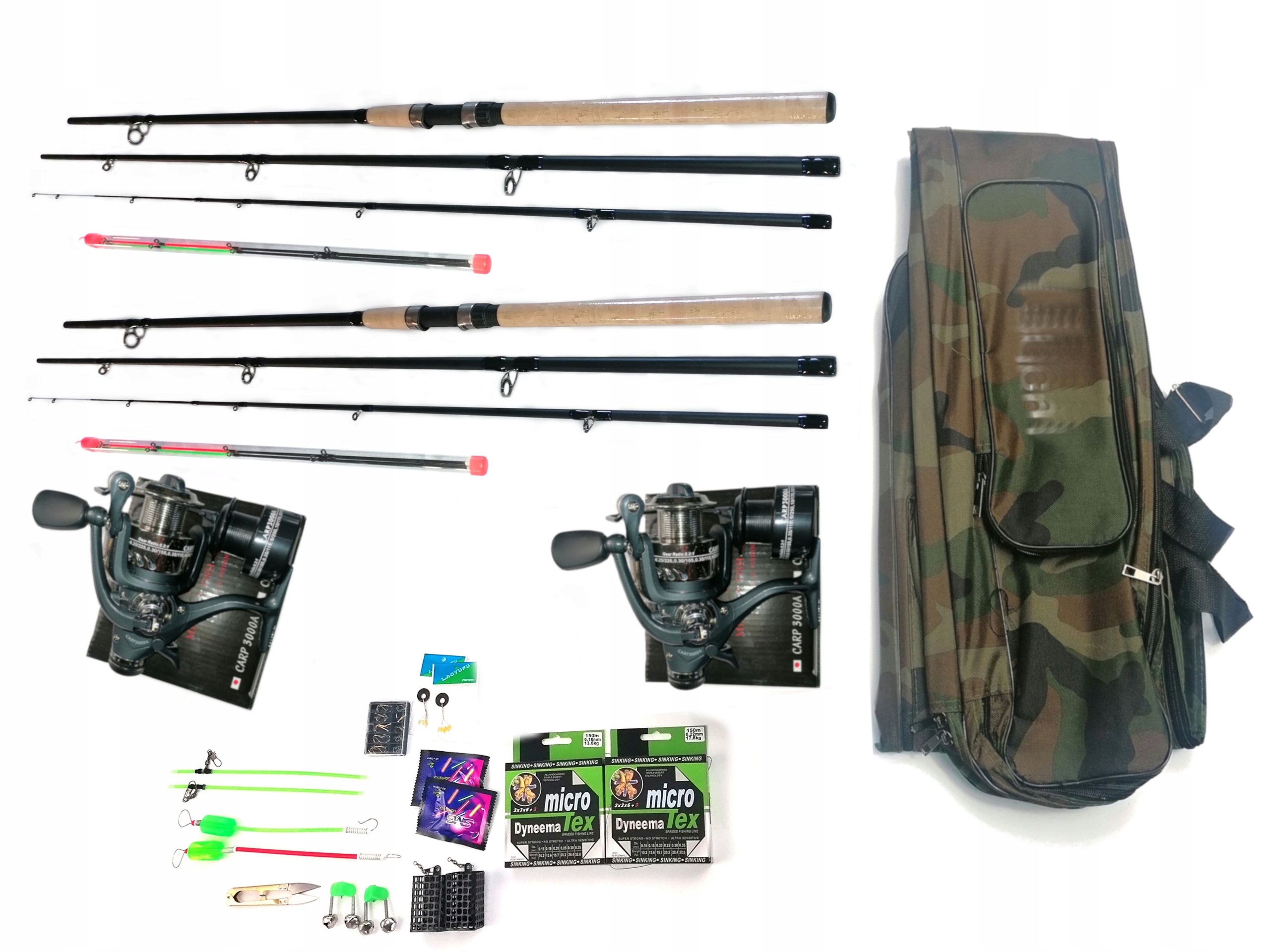 Rybářský set Feeder 2x rybářský prut 2x naviják