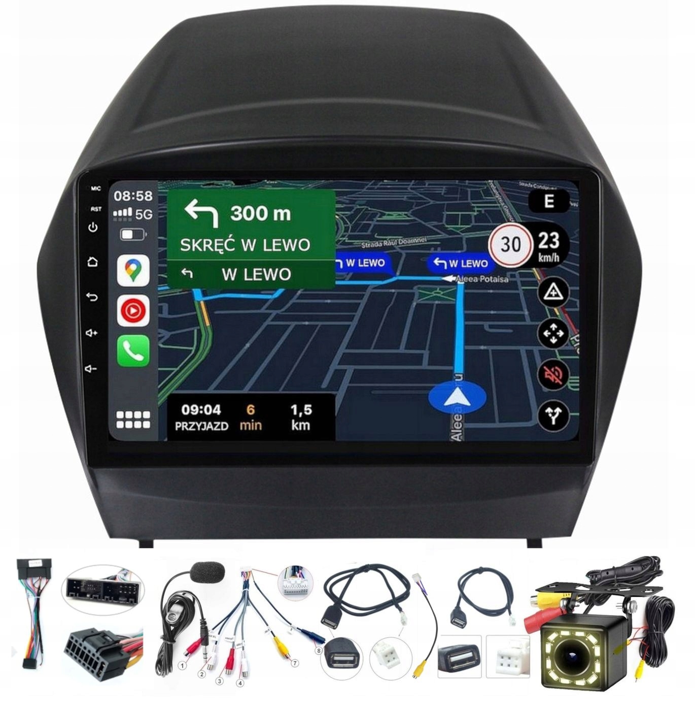 Radio Samochodowe Hyundai IX35 2009-2015 Carplay Android -auto Usb Bt MP3