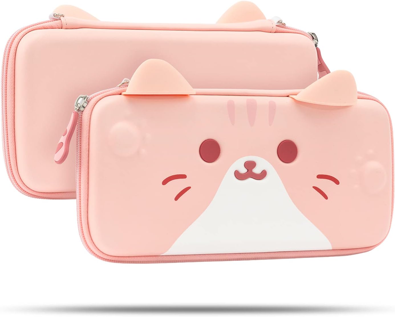 ETUI OCHRONNE DO NINTENDO SWITCH OLED PODRÓŻNY CASE Z KOCIM MOTYWEM RÓŻOWY