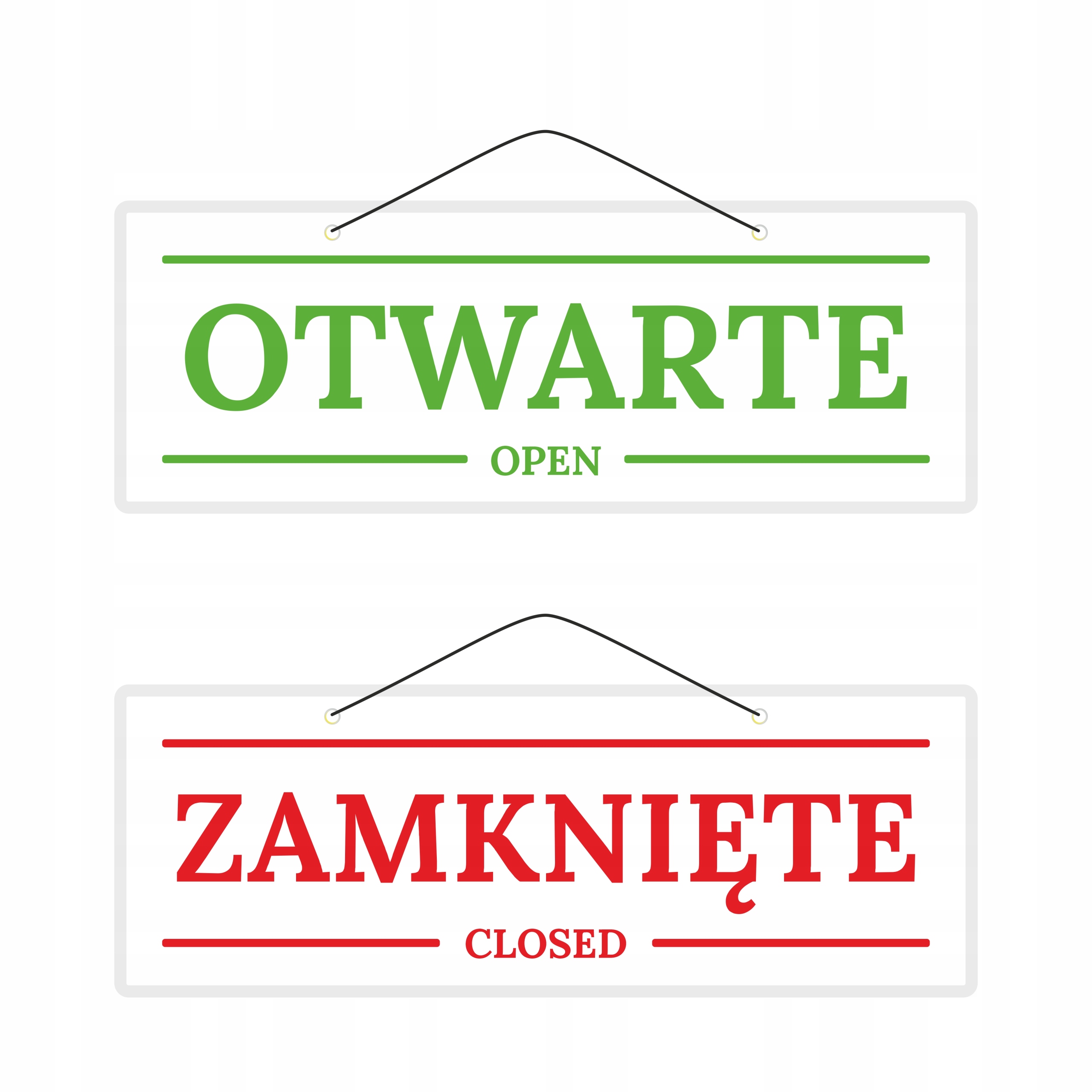 Tabliczka laminowana OTWARTE ZAMKNIĘTE TwójProjekt